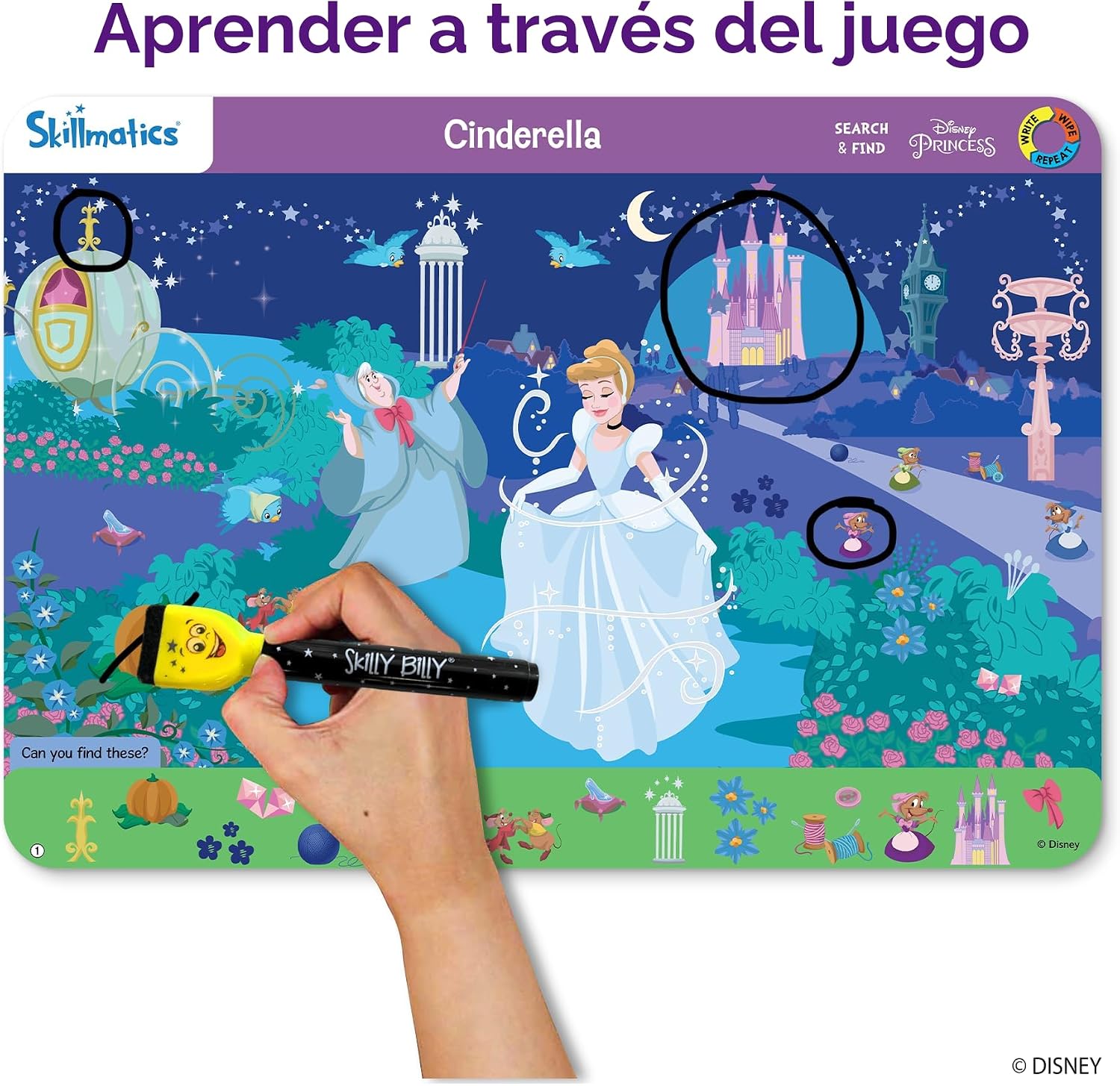 JUEGO DE ACTIVIDADES SEARCH AND FIND DISNEY PRINCESS SKILLMATICS - 4