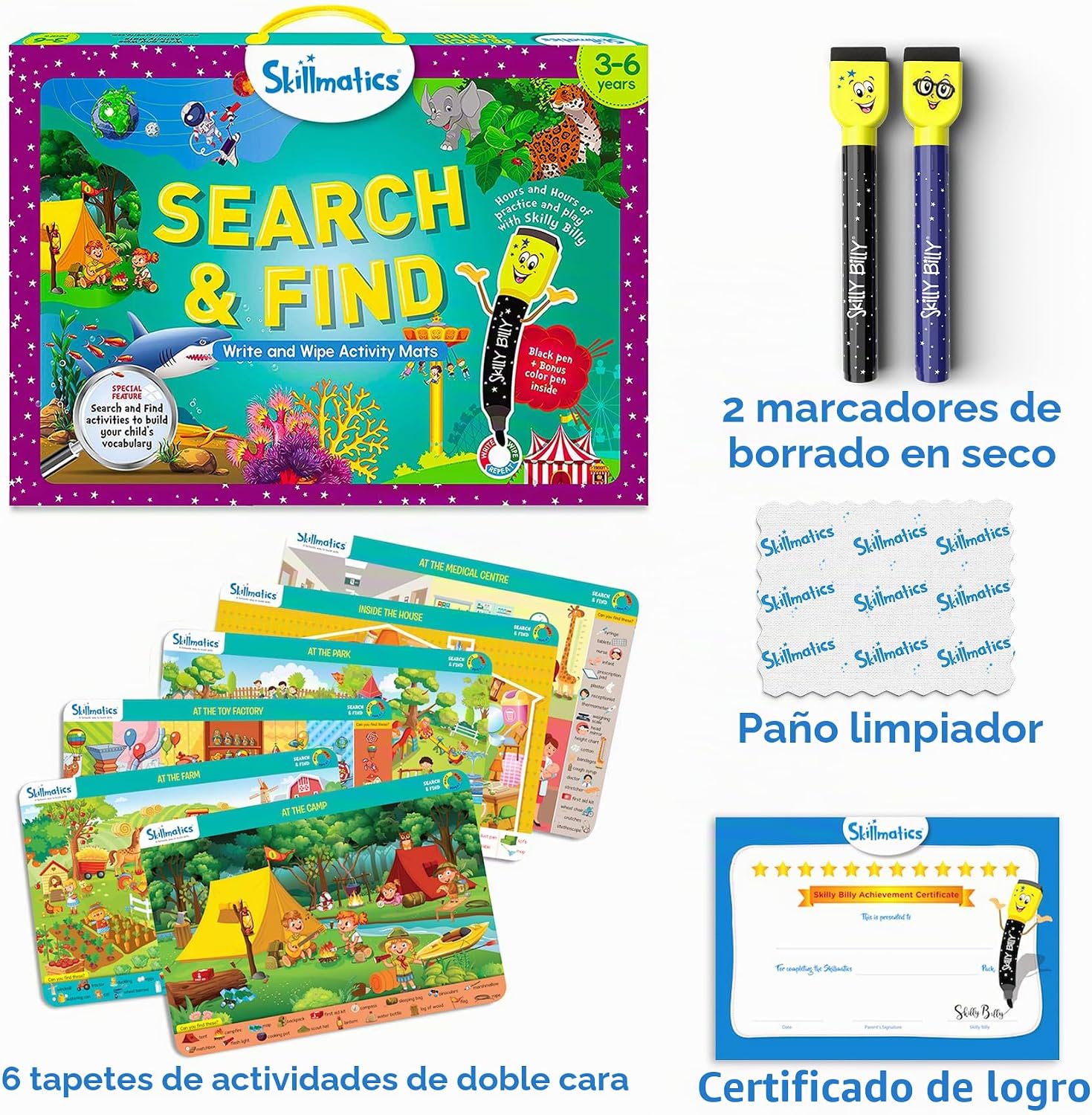 SKILLMATICS SEARCH AND FIND - TAPETES DE ACTIVIDADES PARA PREESCOLAR - 2