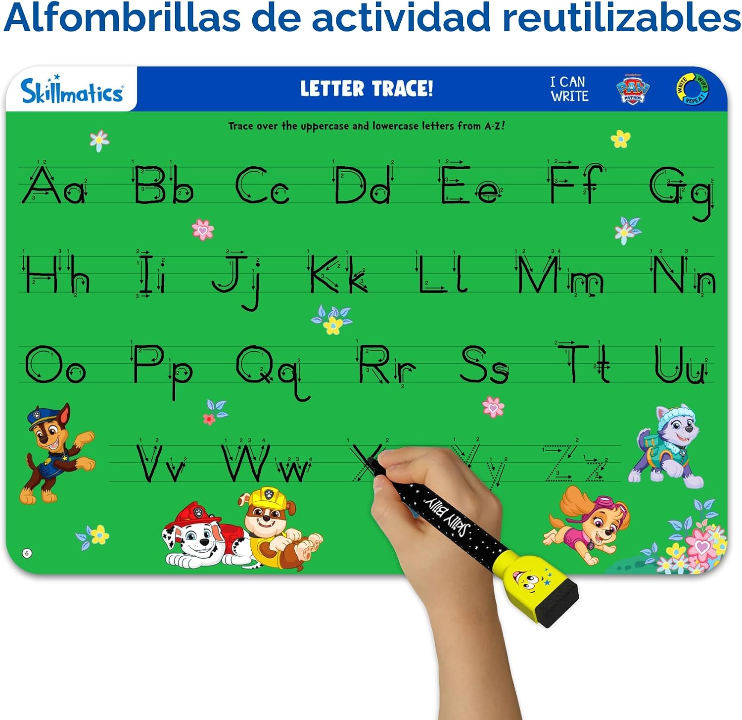 CUADERNO DE ACTIVIDADES REUTILIZABLE I CAN WRITE PAW PATROL SKILLMATICS - 3