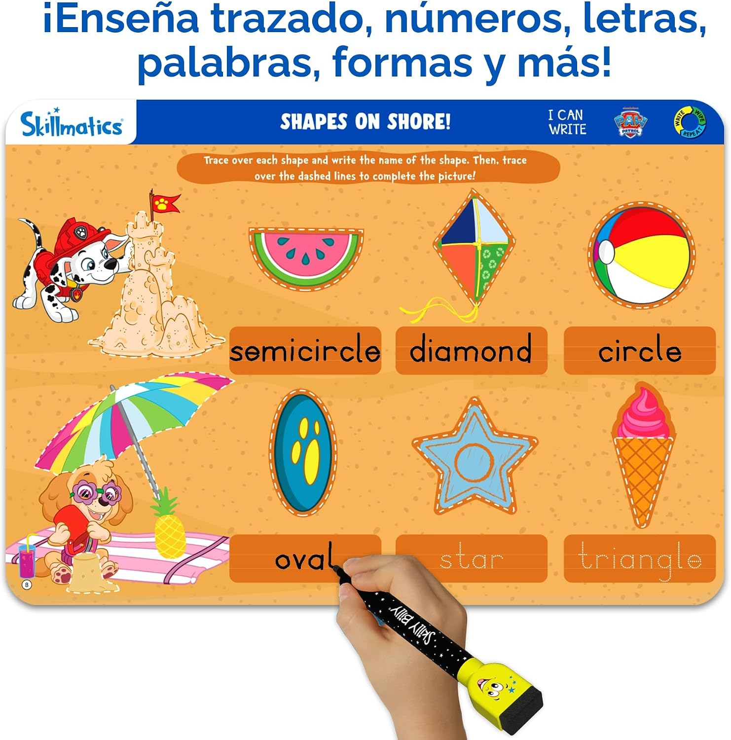 CUADERNO DE ACTIVIDADES REUTILIZABLE I CAN WRITE PAW PATROL SKILLMATICS - 4