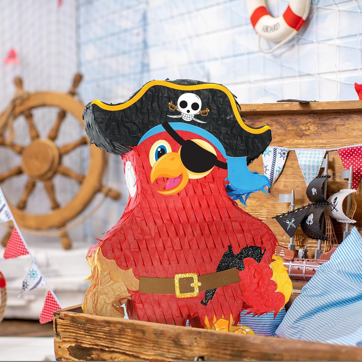 PIÑATA LORO PIRATA WERNNSAI PARA FIESTA TEMÁTICA - 3