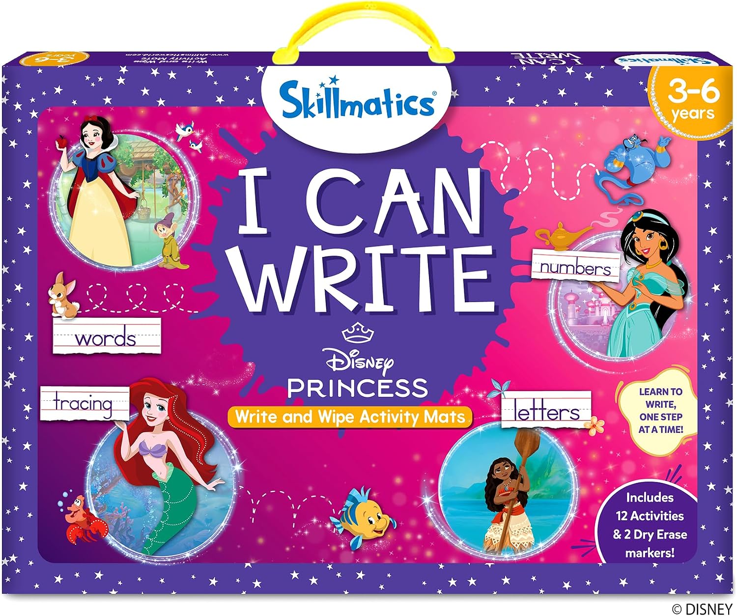 CUADERNO DE ACTIVIDADES REUTILIZABLE I CAN WRITE DISNEY PRINCESS PARA PREESCOLAR - 1