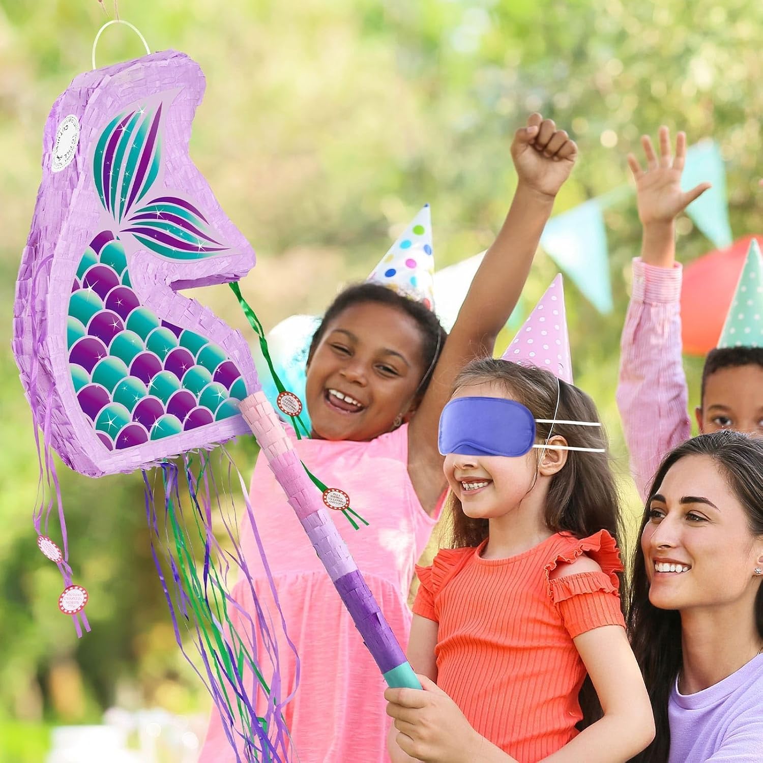 PIÑATA SIRENA PLEGABLE WERNNSAI PARA FIESTAS INFANTILES - 4