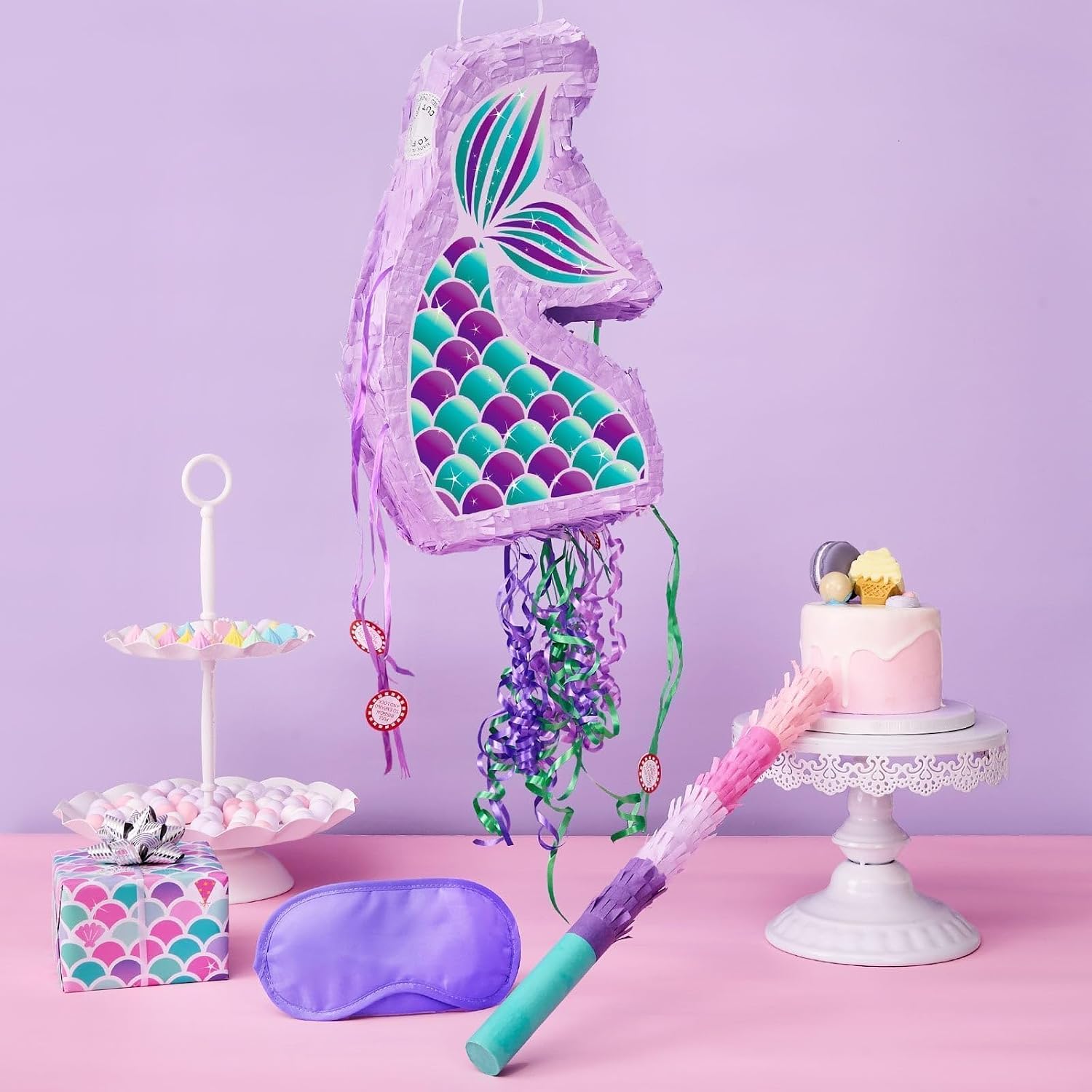 PIÑATA SIRENA PLEGABLE WERNNSAI PARA FIESTAS INFANTILES - 5