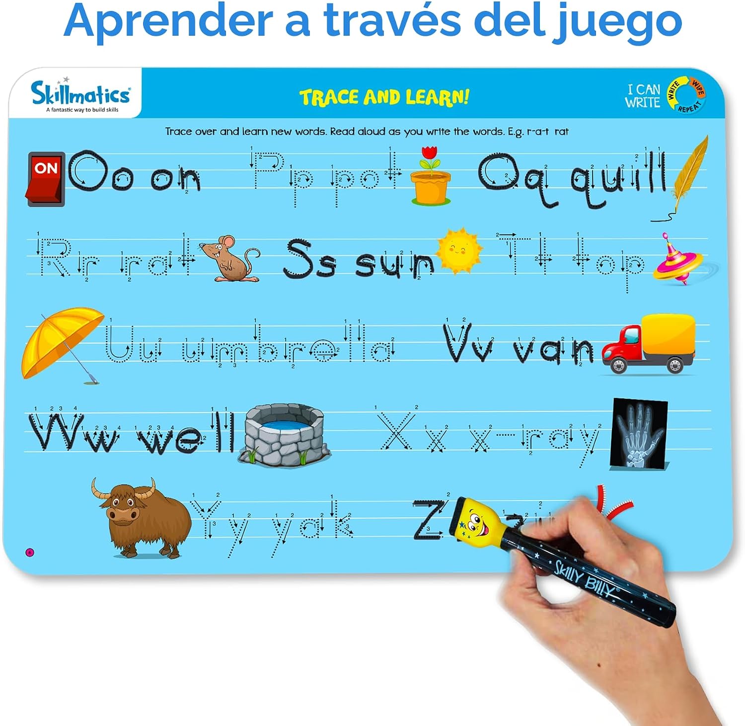 CUADERNO DE ACTIVIDADES REUTILIZABLE SKILLMATICS I CAN WRITE PARA PREESCOLAR - 4