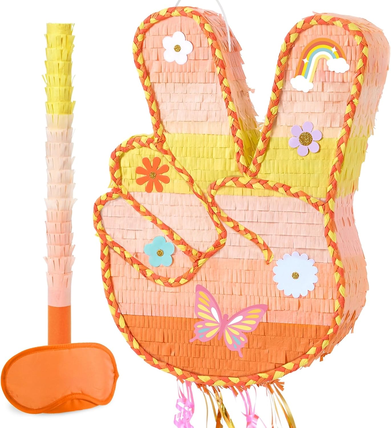 PIÑATA SIGNO DE PAZ GROOVY AMARILLA WERNNSAI - 1