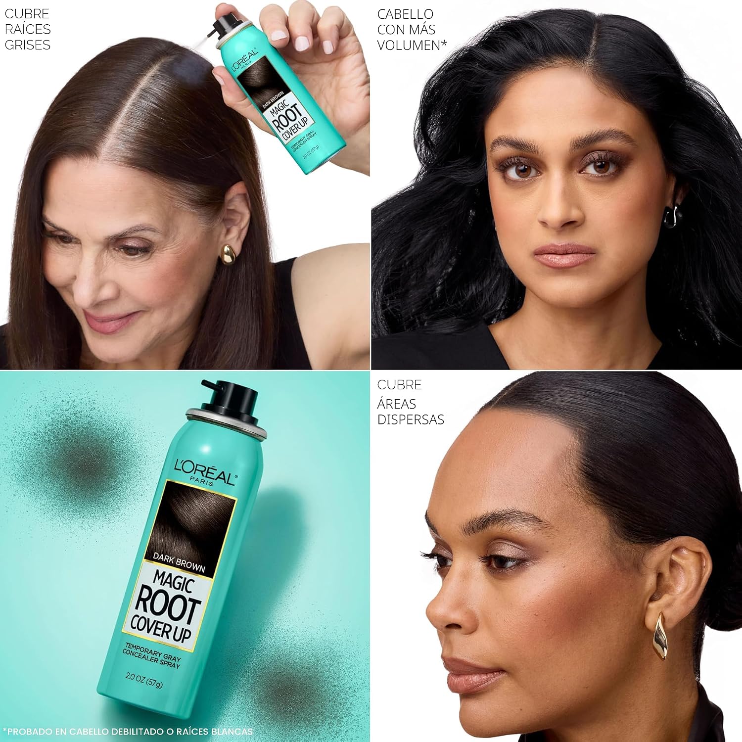 SPRAY CUBRIDOR DE RAÍCES L'OREAL PARIS MAGIC ROOT RUBIO OSCURO 59 ML PACK 2 - 3