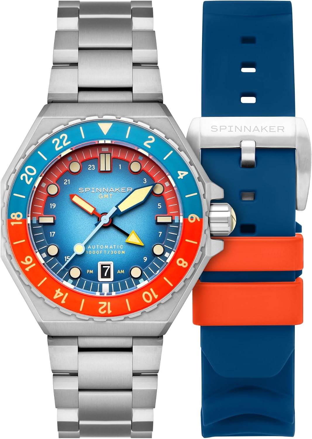 RELOJ SPINNAKER DUMAS AUTOMÁTICO GMT BUCEO 44MM ACERO INOXIDABLE - 1
