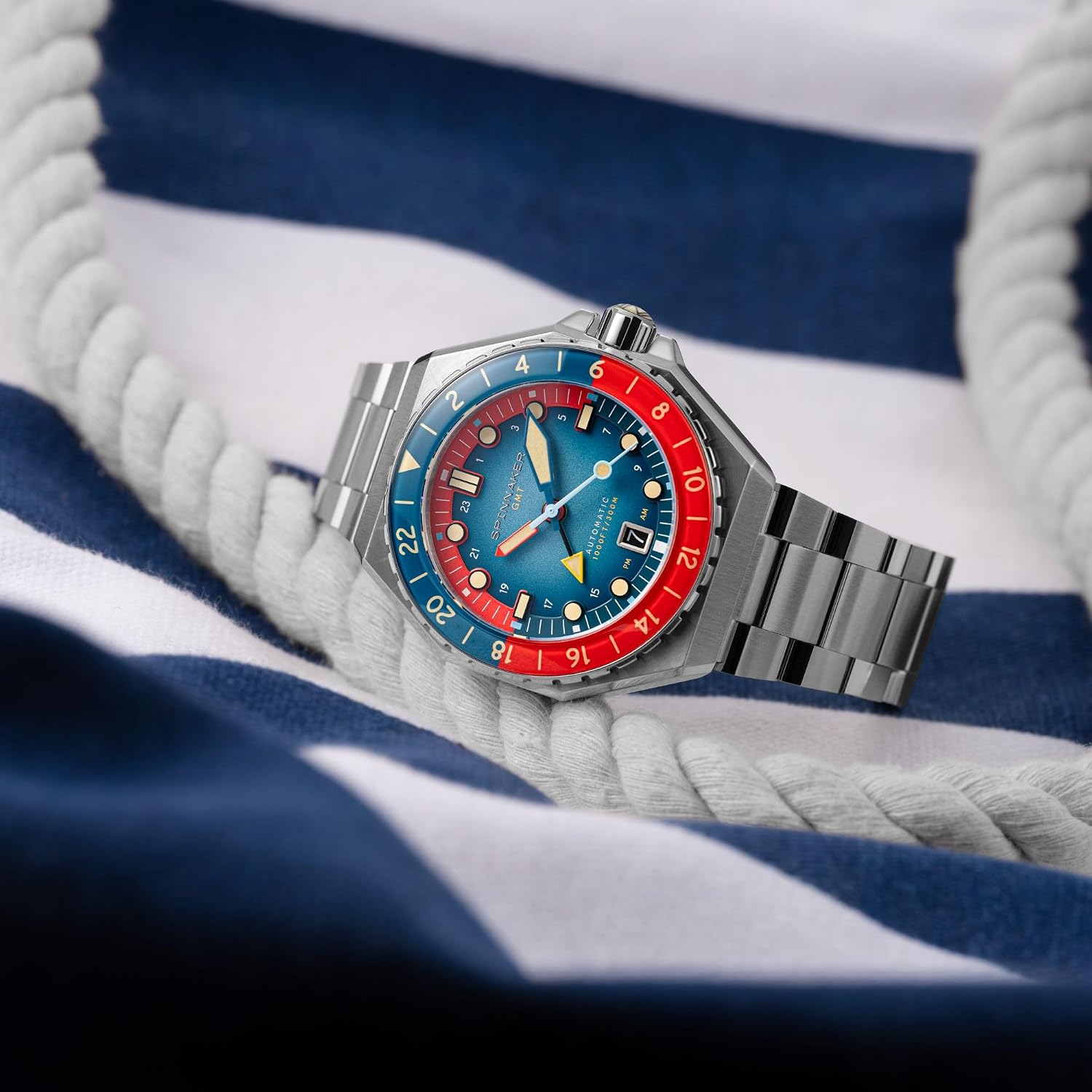 RELOJ SPINNAKER DUMAS AUTOMÁTICO GMT BUCEO 44MM ACERO INOXIDABLE - 5