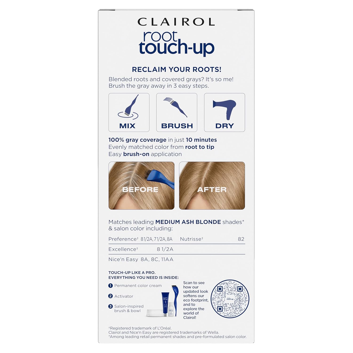 TINTURA PERMANENTE CLAIROL ROOT TOUCH UP 8.5A RUBIO CHAMPAGNE MEDIO PACK 2 - 2