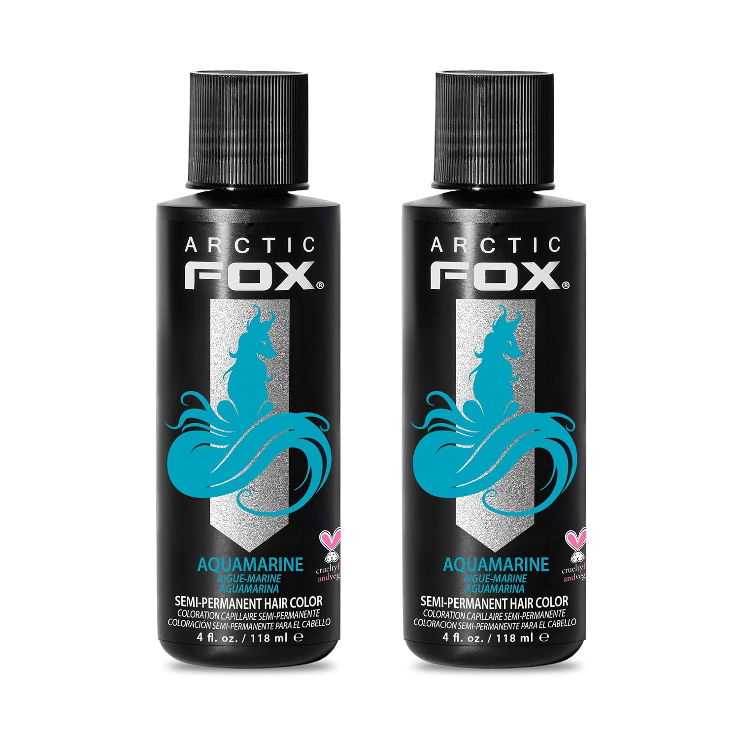 TINTURA SEMIPERMANENTE ARCTIC FOX AQUAMARINE BLUE VEGANA 2 X 4 FL OZ - 1