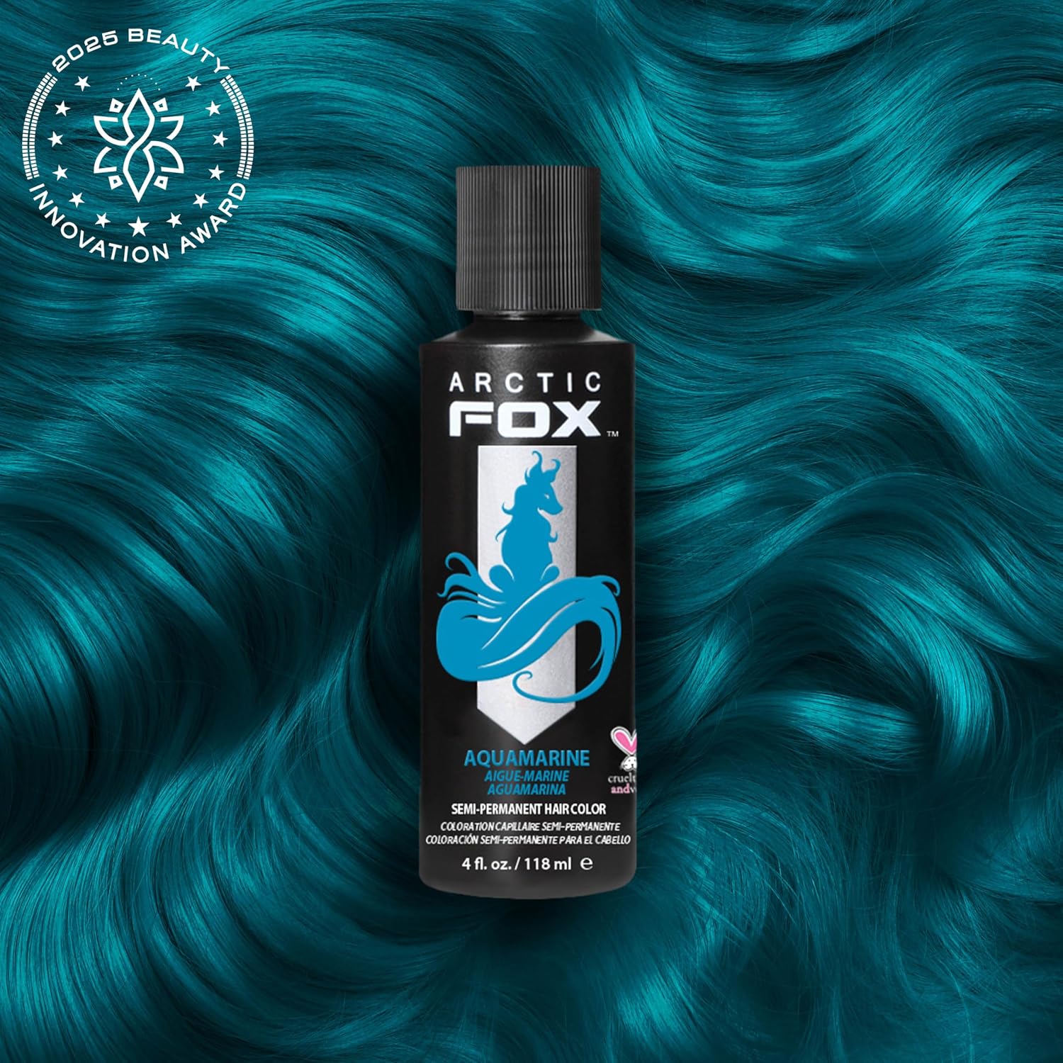 TINTURA SEMIPERMANENTE ARCTIC FOX AQUAMARINE BLUE VEGANA 2 X 4 FL OZ - 2