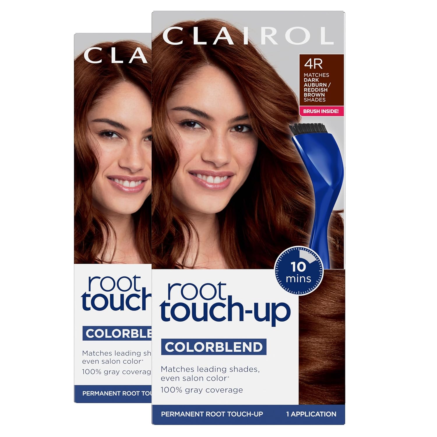 TINTURA PERMANENTE CLAIROL ROOT TOUCH UP 4R CASTAÑO ROJIZO OSCURO PACK 2 - 1