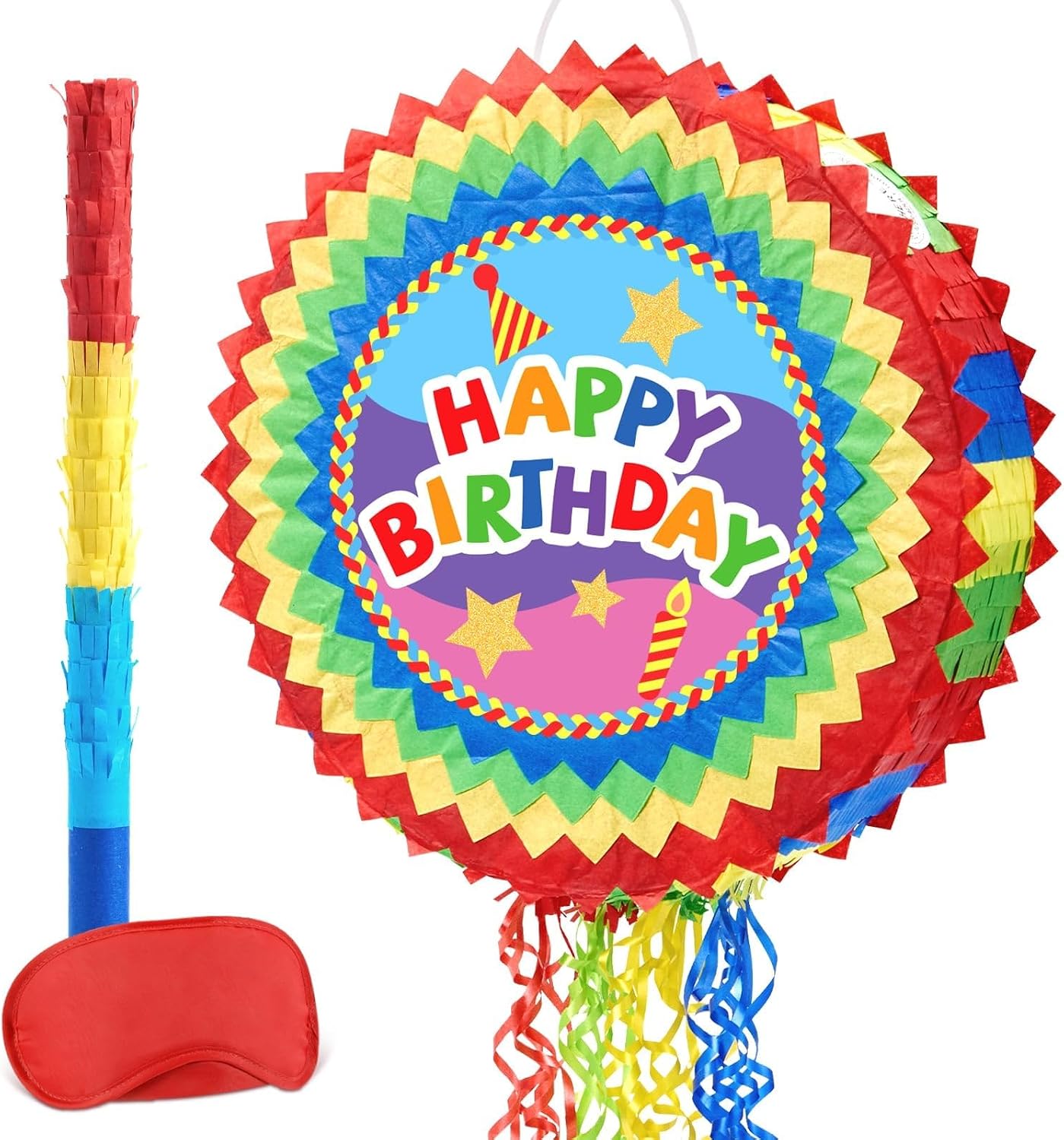 PIÑATA WERNNSAI GIRASOL HAPPY BIRTHDAY 12.2 X 12.2 X 3 PULGADAS - 1