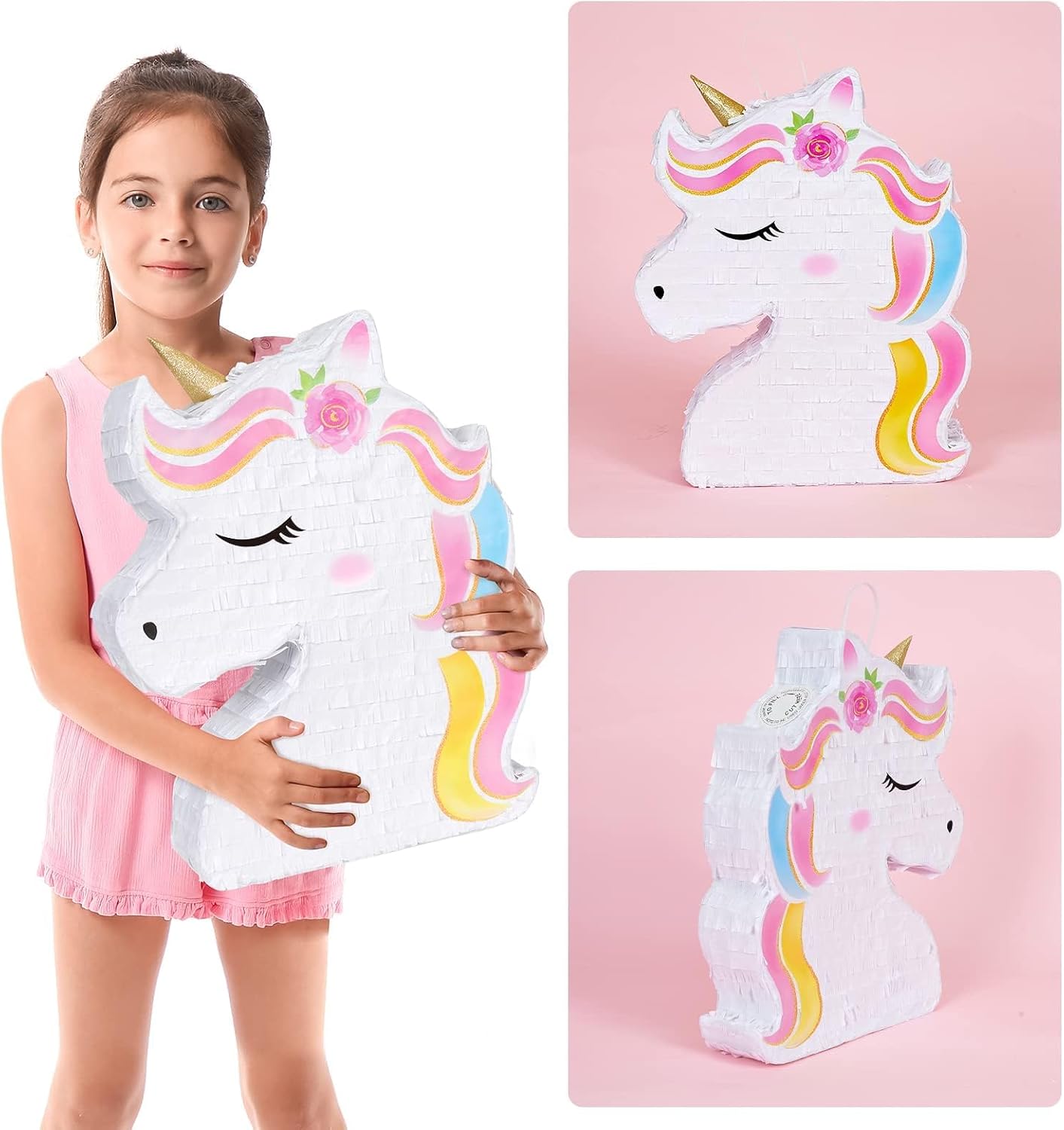 PIÑATA UNICORNIO WERNNSAI ARCOÍRIS PARA FIESTAS INFANTILES - 5