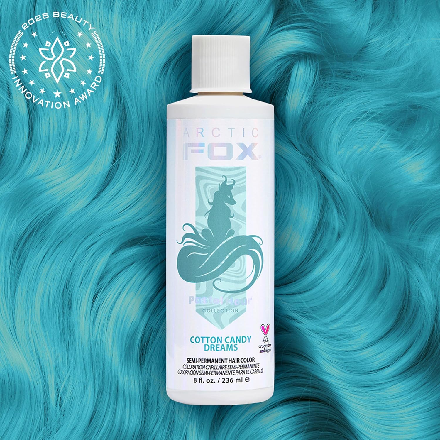 TINTURA SEMIPERMANENTE ARCTIC FOX COTTON CANDY DREAMS AZUL PASTEL 8 FL OZ - 2