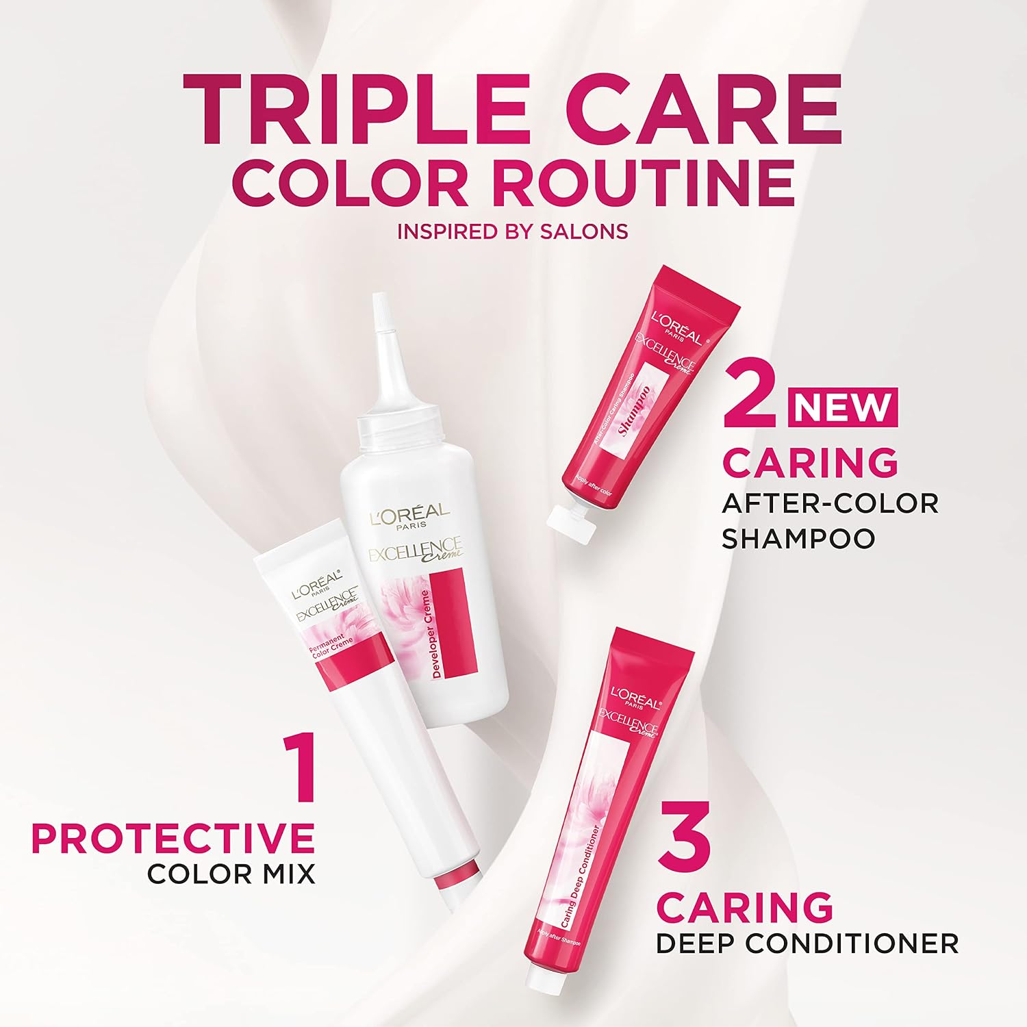 TINTURA L'ORÉAL PARIS EXCELLENCE CRÈME 5AB CASTAÑO CENIZA MOCHA PACK DE 3 - 5