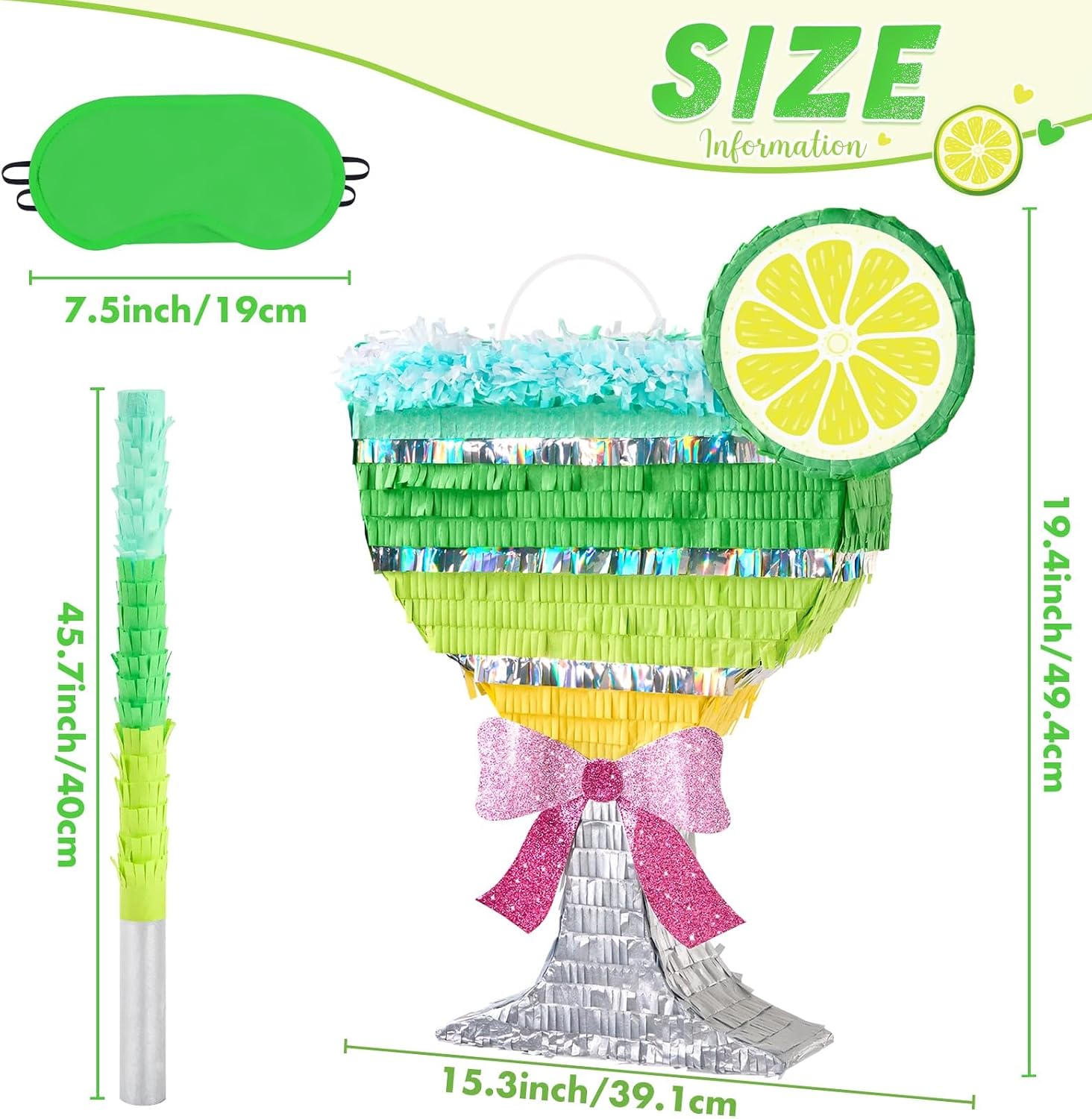 PIÑATA CÓCTEL MARTINI WERNNSAI CON LAZO DECORATIVO - 3