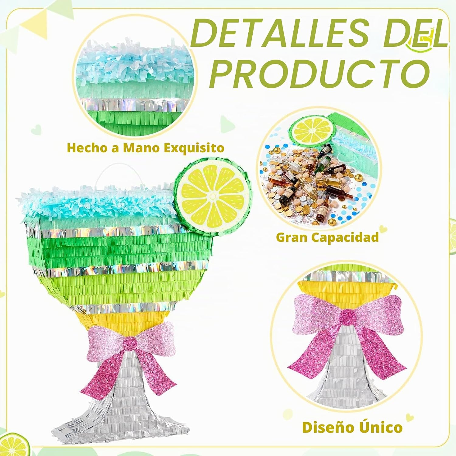 PIÑATA CÓCTEL MARTINI WERNNSAI CON LAZO DECORATIVO - 4