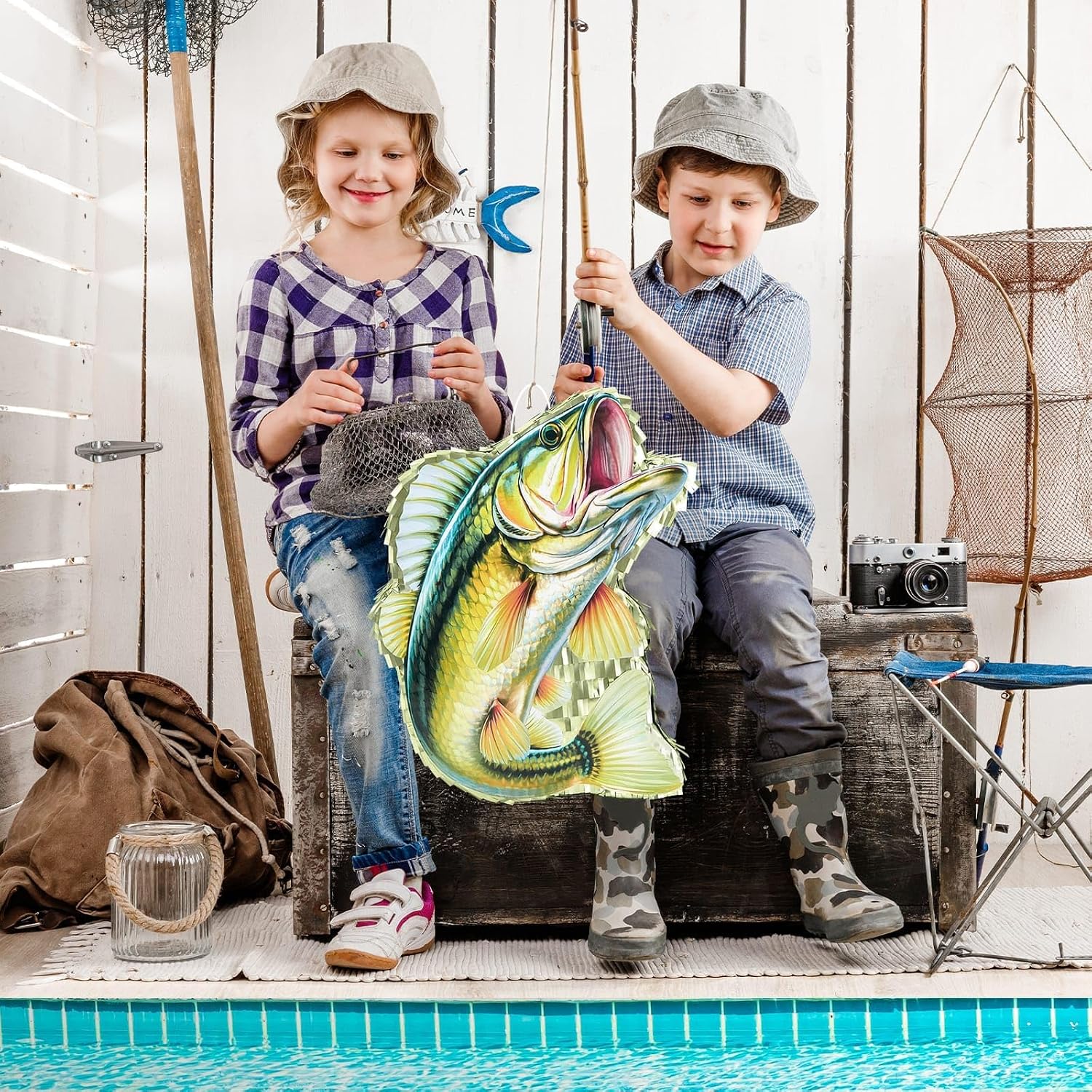 PIÑATA PEZ WERNNSAI PARA FIESTA DE CUMPLEAÑOS TEMÁTICA DE PESCA - 5