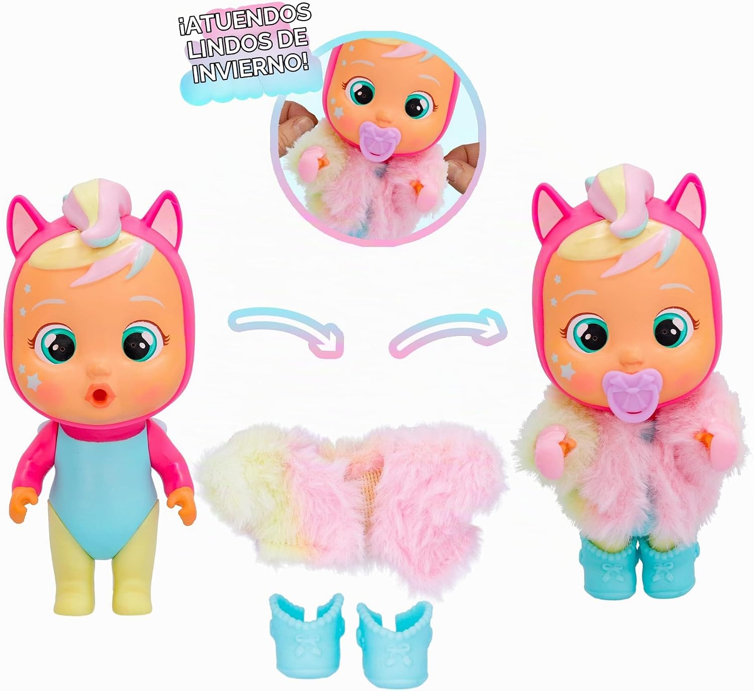 MUÑECA CRY BABIES MAGIC TEARS ICY WORLD KEEP ME WARM SERIES CON 8 SORPRESAS - 5