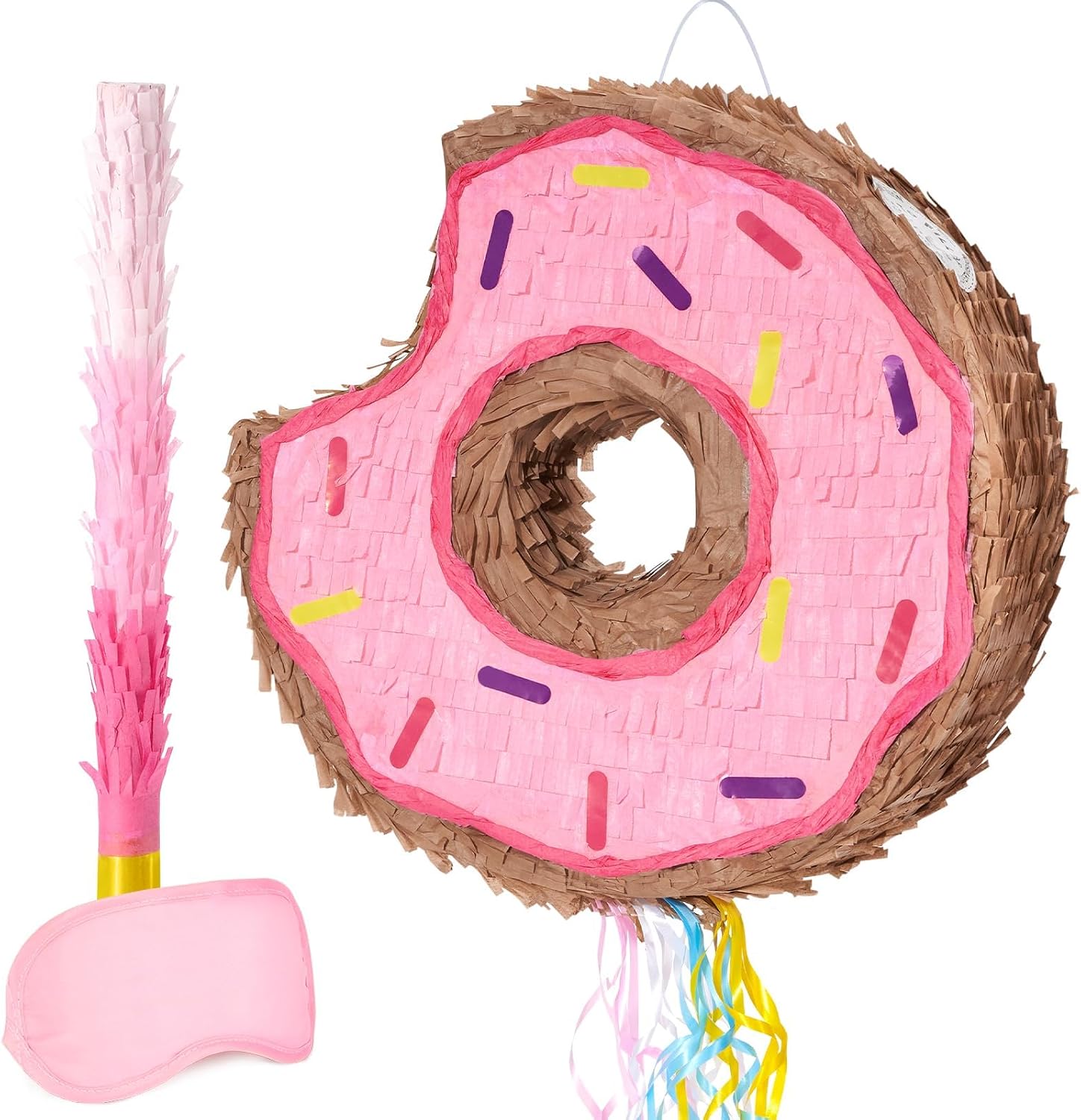 PIÑATA DONUT ROSADO WERNNSAI CON CUERDA PARA NIÑAS - 1