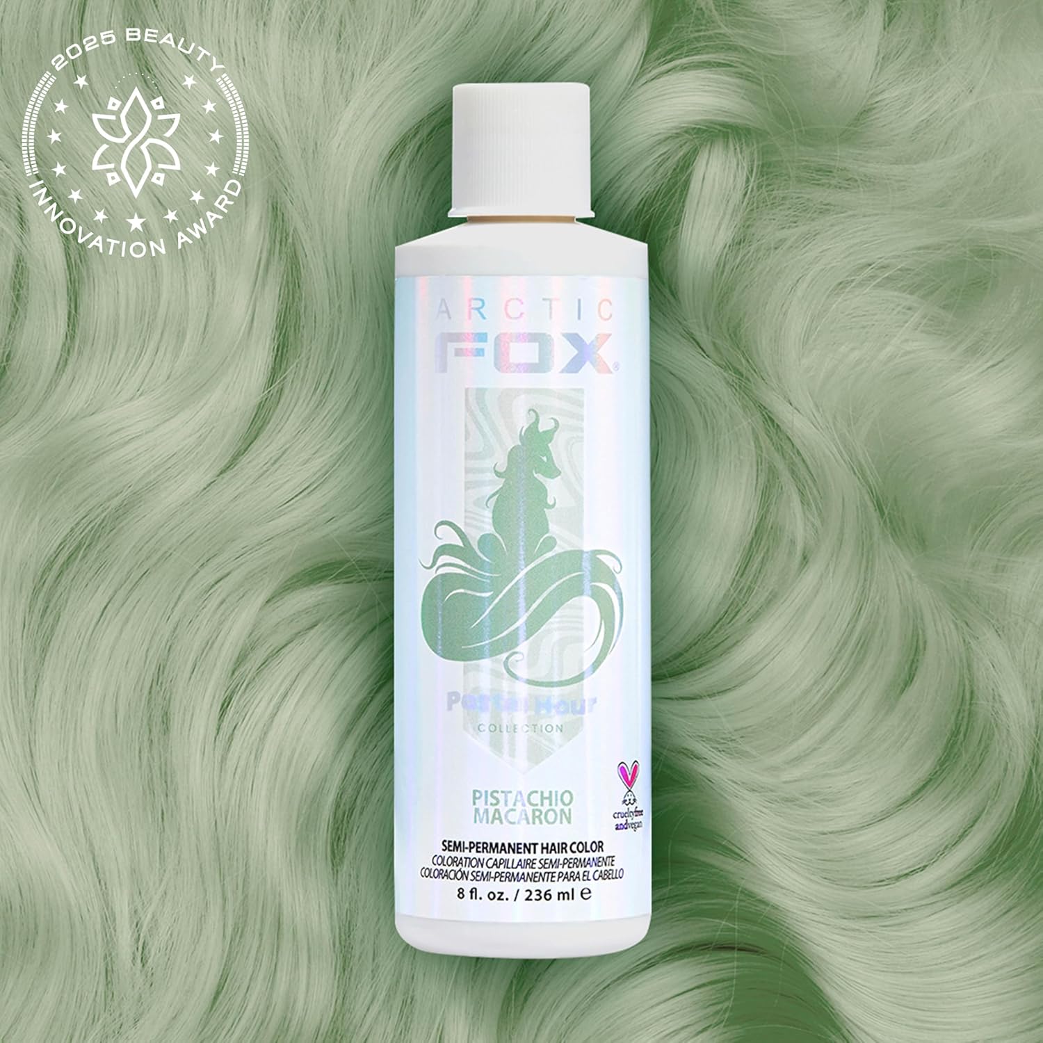 TINTURA SEMIPERMANENTE ARCTIC FOX MINT PISTACHIO MACARON VERDE PASTEL 8 OZ - 2