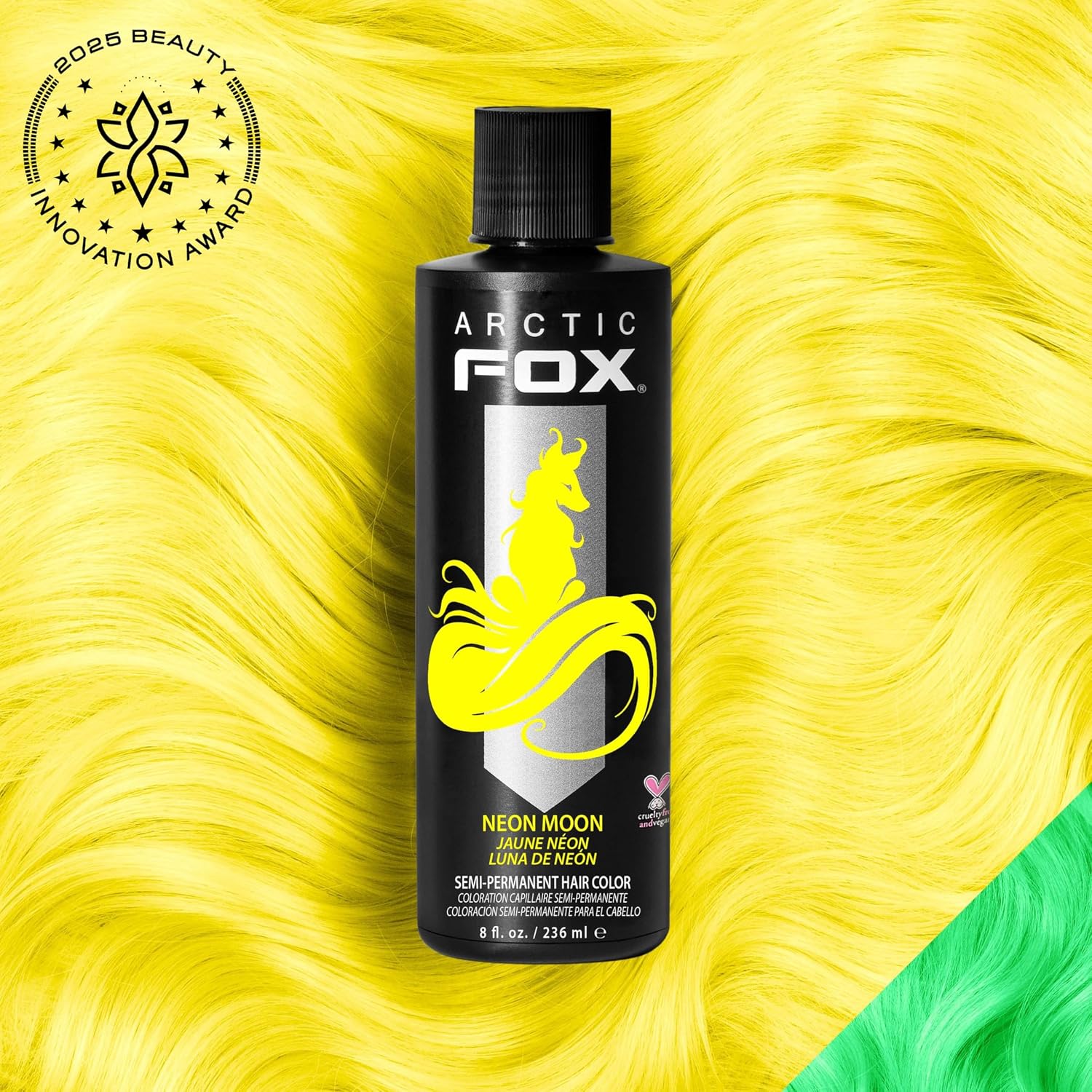 TINTURA CAPILAR SEMIPERMANENTE ARCTIC FOX NEON MOON AMARILLO NEÓN 8 FL OZ - 2