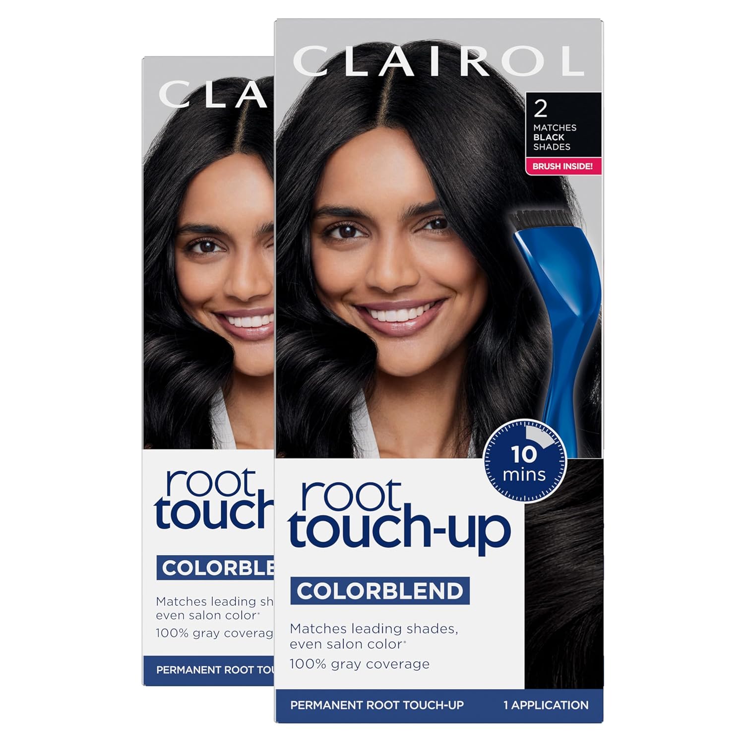 TINTURA PERMANENTE CLAIROL ROOT TOUCH UP 2 NEGRO, PACK DE 4 - 1