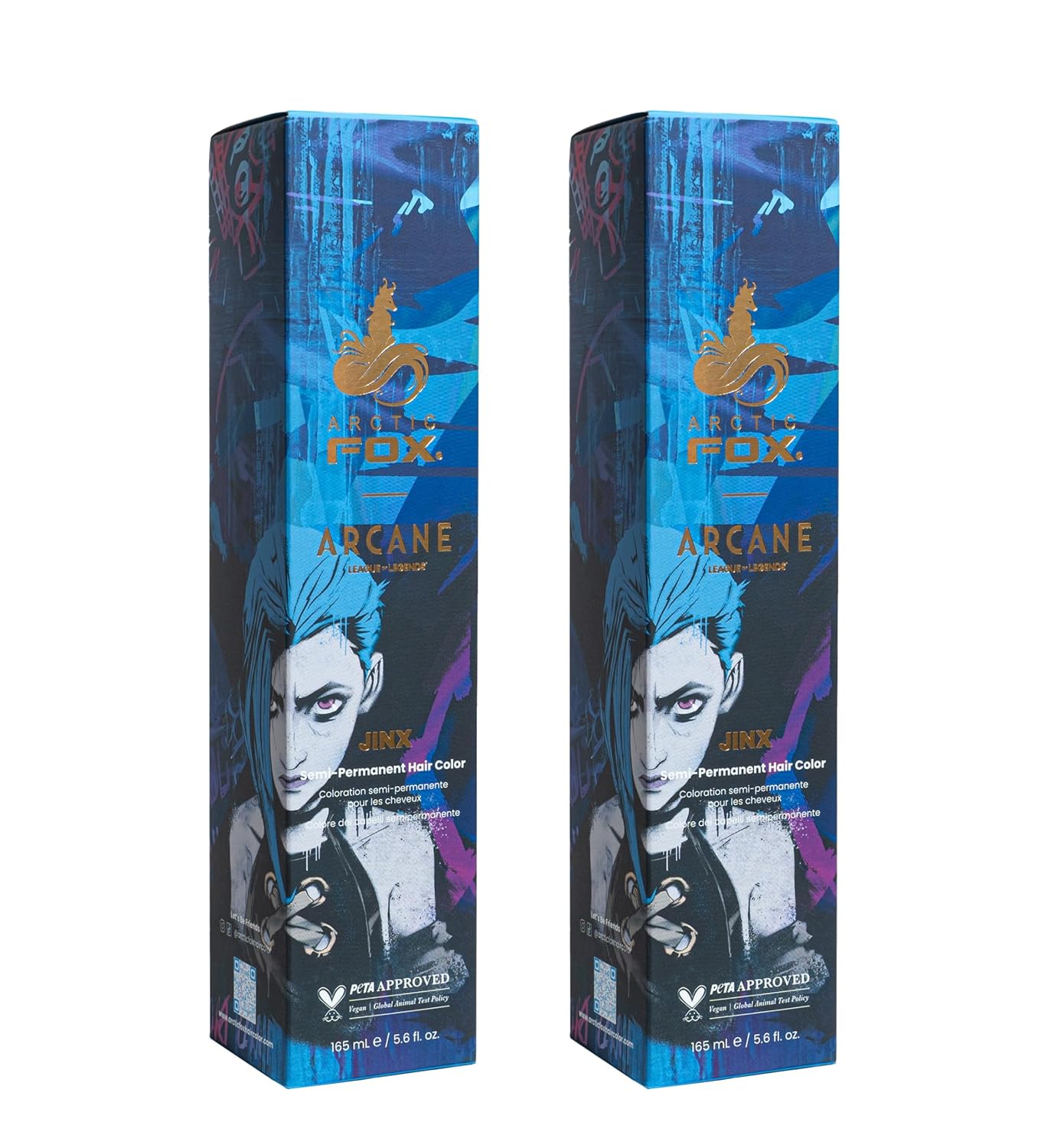 TINTURA SEMIPERMANENTE ARCTIC FOX JINX AZUL ELÉCTRICO 2 X 5.6 OZ - 1