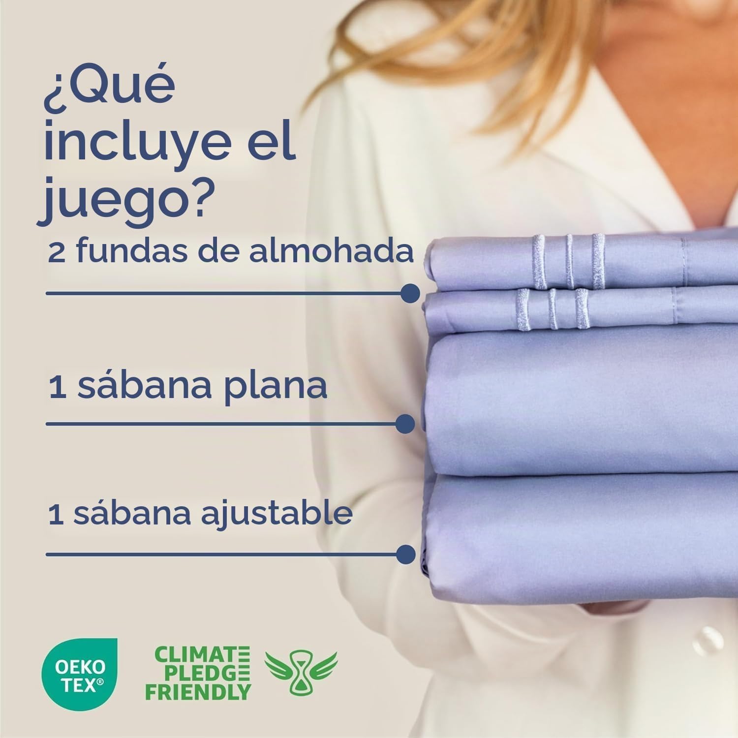 JUEGO DE SÁBANAS CGK UNLIMITED 4 PIEZAS TAMAÑO CAL KING COLOR LAVANDA - 2