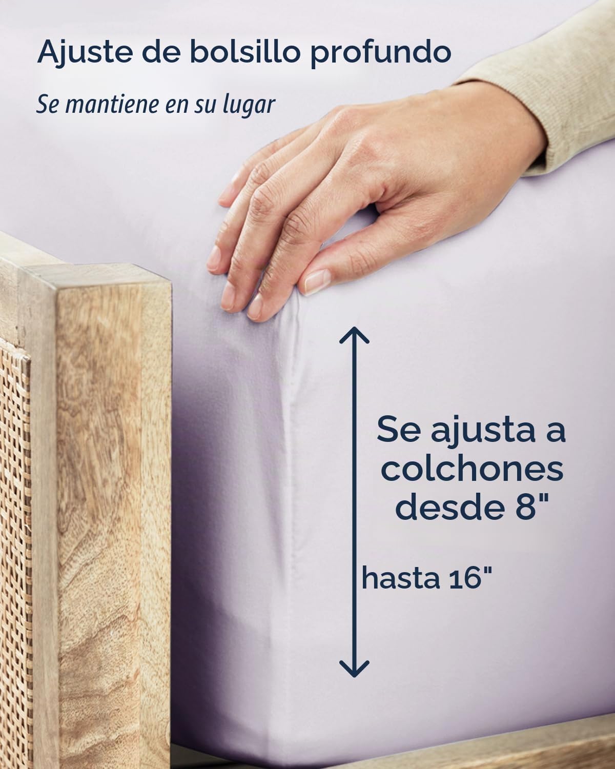 JUEGO DE SÁBANAS TWIN XL 3 PIEZAS CGK UNLIMITED MICROFIBRA LAVANDA - 4