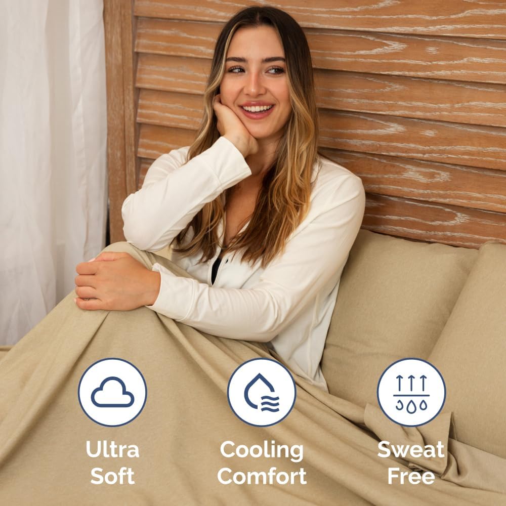 JUEGO DE SÁBANAS RV SHORT QUEEN 4 PIEZAS COLOR TAN - 4