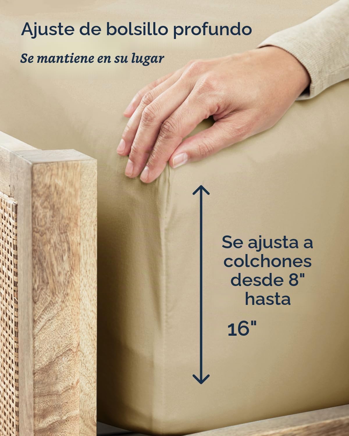 JUEGO DE SÁBANAS TWIN SIZE 3 PIEZAS MICROFIBRA BEIGE CGK UNLIMITED - 4