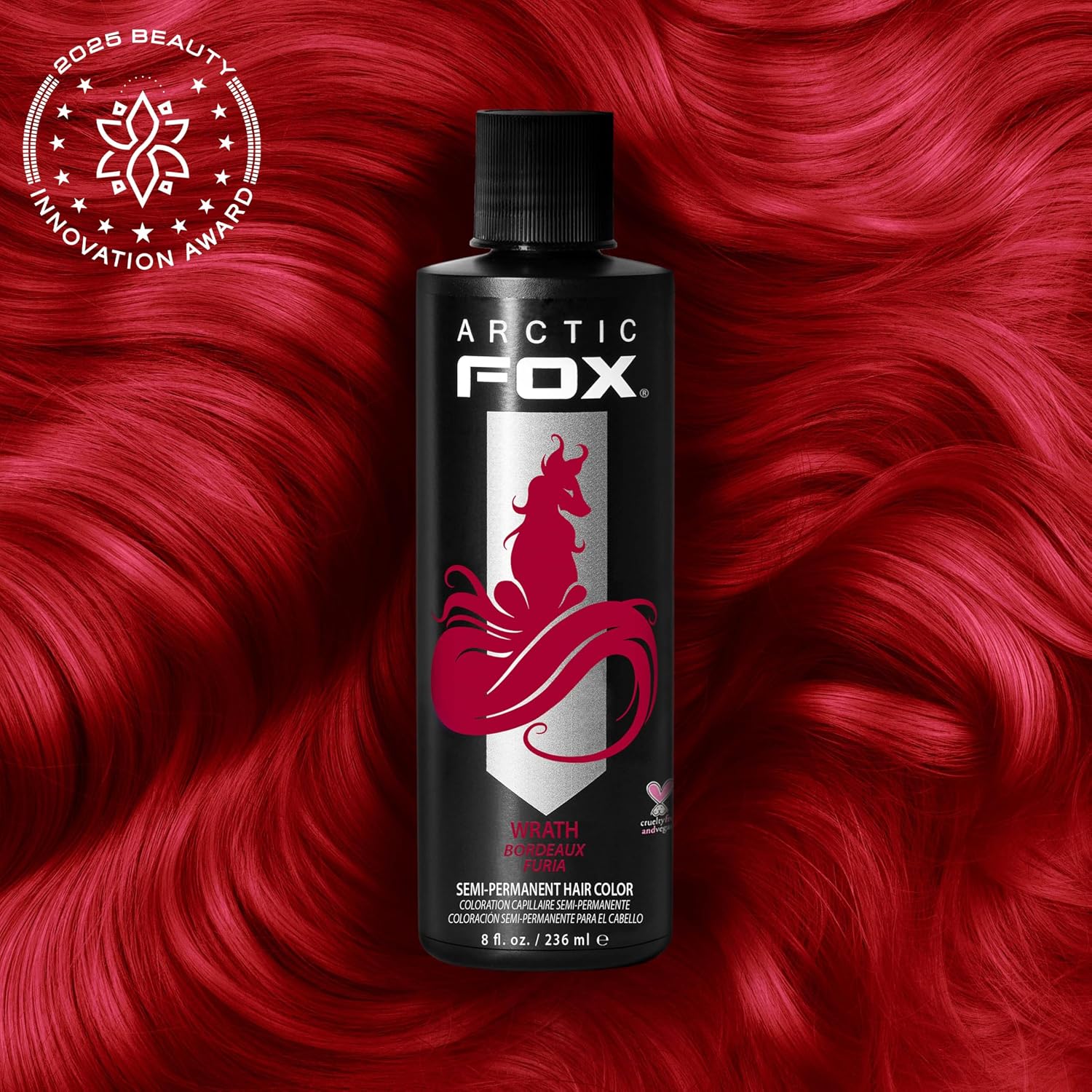 TINTURA SEMIPERMANENTE ARCTIC FOX WRATH ROJO INTENSO 237 ML - 2