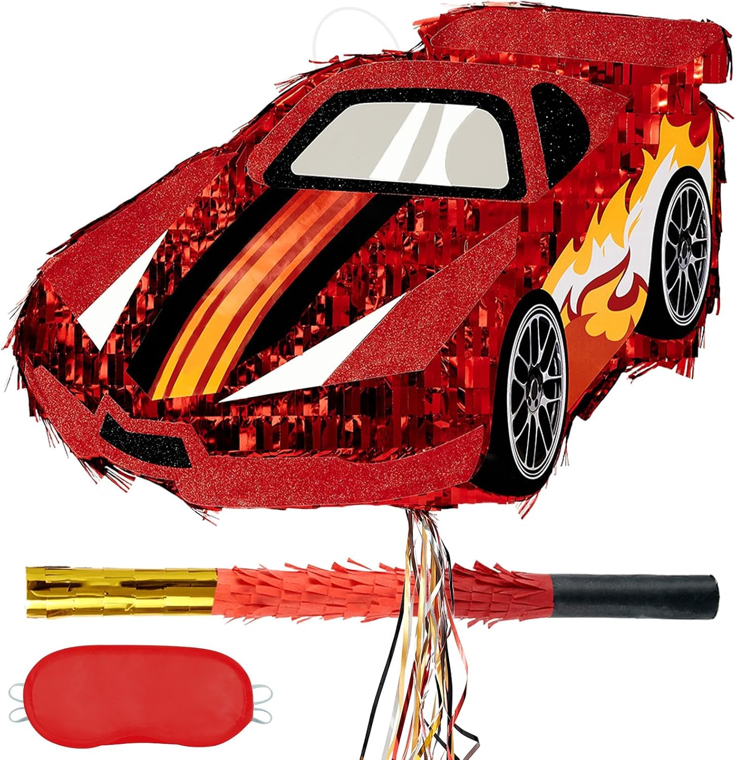 PIÑATA AUTO DE CARRERA ROJO WERNNSAI PARA FIESTA TEMÁTICA - 1
