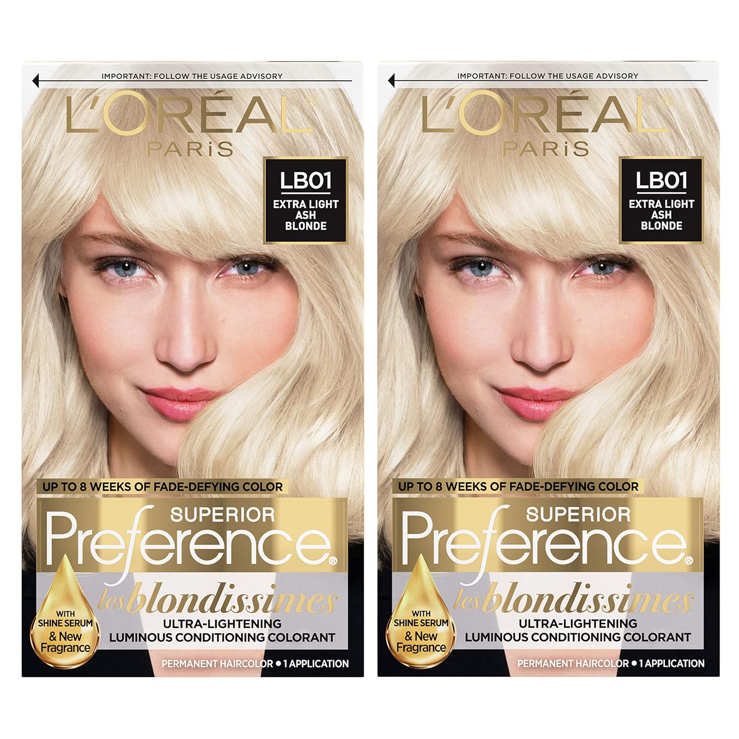 TINTURA PERMANENTE L'ORÉAL PARIS SUPERIOR PREFERENCE LB01 RUBIO CENIZA EXTRA CLARO PACK DE 2 - 1