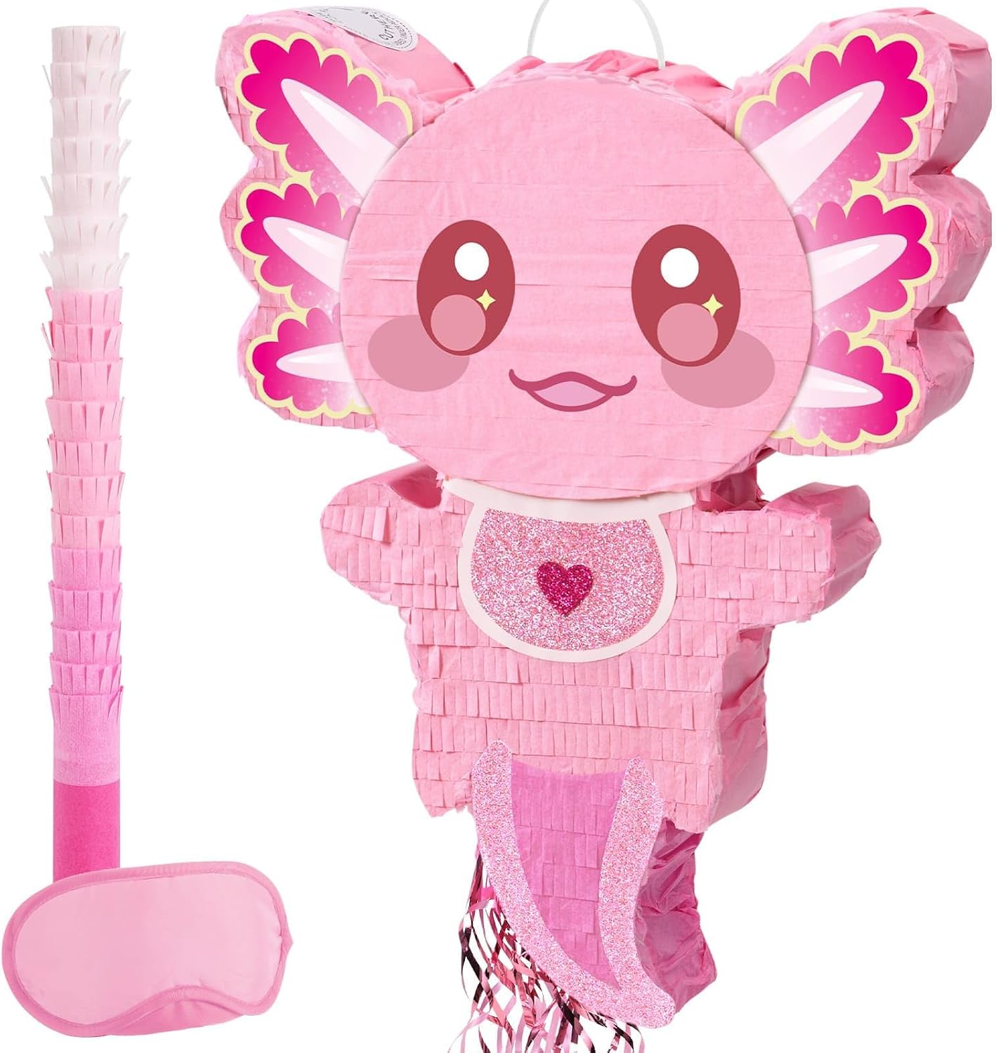 PIÑATA AXOLOTL ROSA WERNNSAI CON ACCESORIOS PARA FIESTA - 1