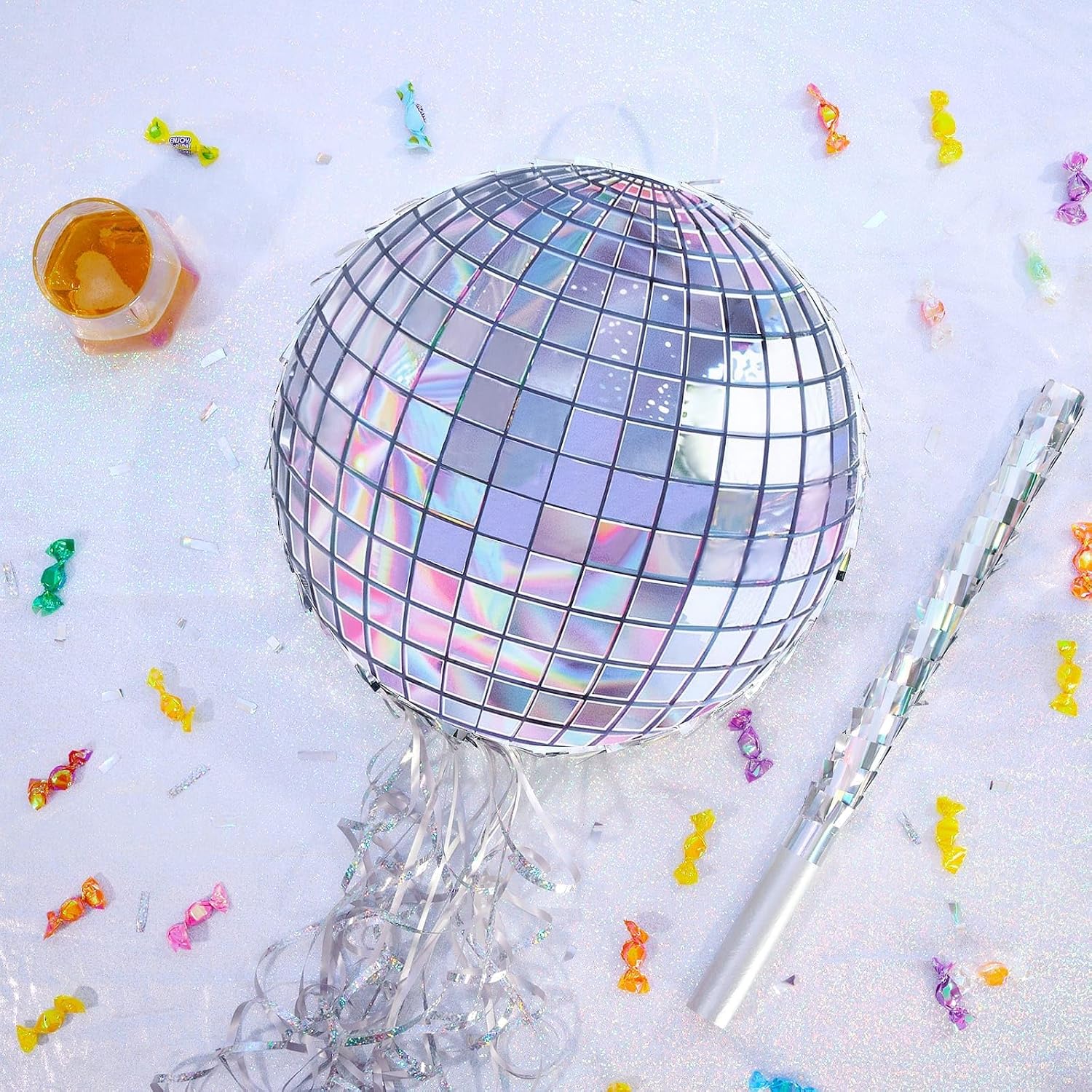PIÑATA DISCO BALL WERNNSAI PLATEADO - 5