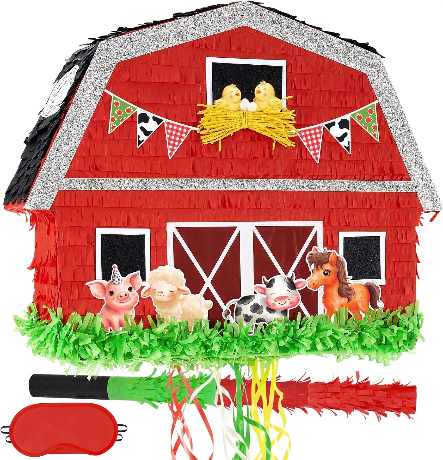 PIÑATA GRANJA ROJO WERNNSAI CON ANIMALES Y ACCESORIOS - 1