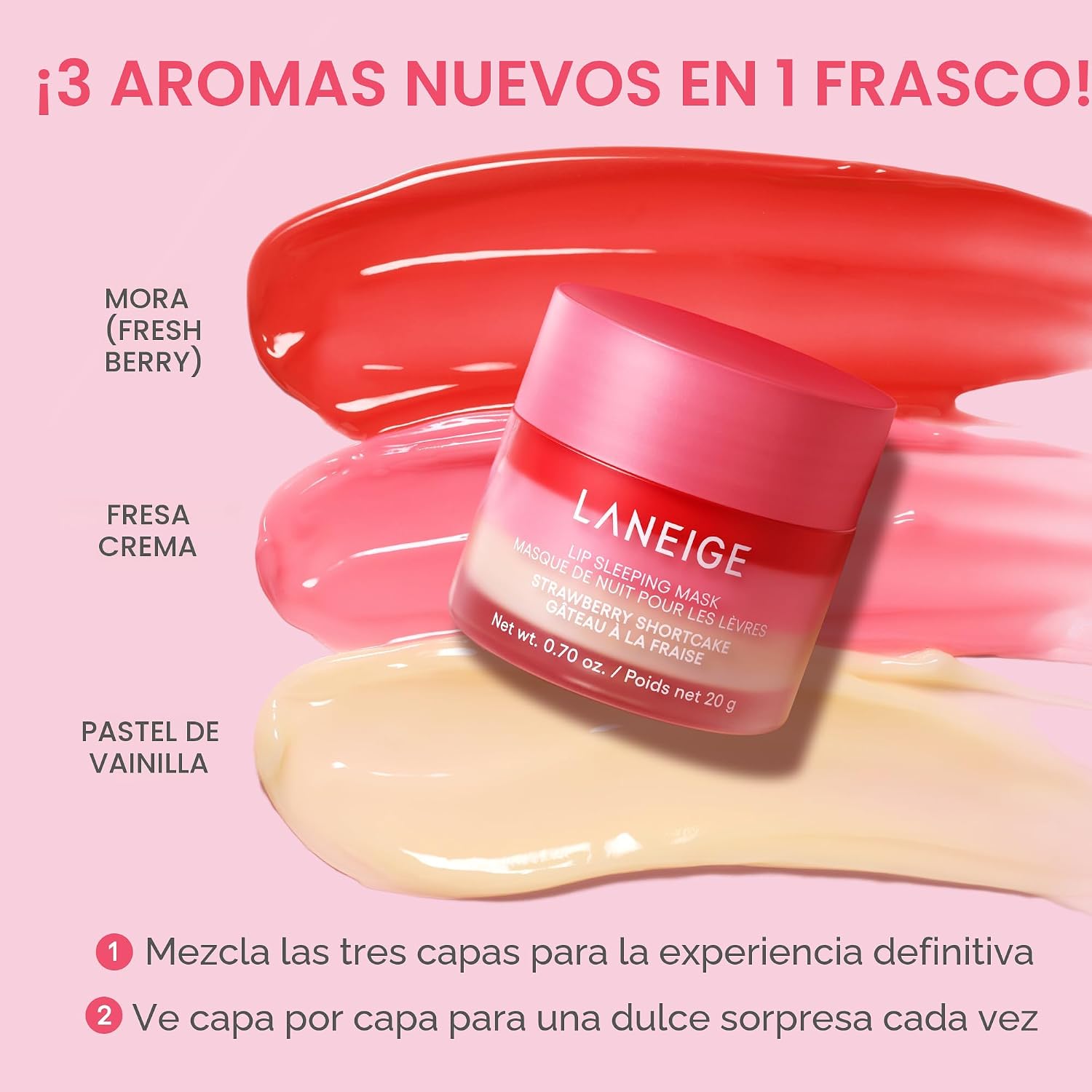MASCARILLA DE LABIOS LANEIGE LIP SLEEPING MASK TRATAMIENTO NOCTURNO - 3
