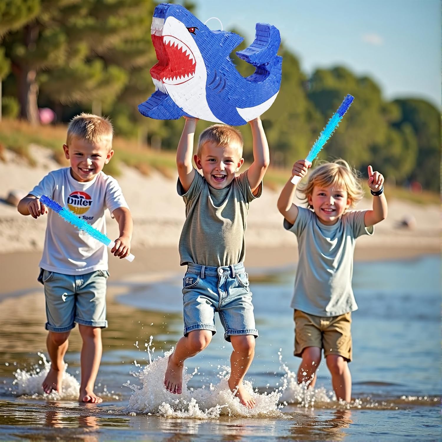 PIÑATA TIBURÓN AZUL WERNNSAI PARA FIESTA INFANTIL - 5