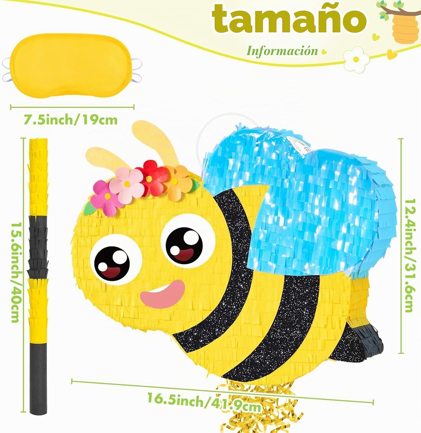 PIÑATA ABEJA WERNNSAI HAPPY FIRST BEE DAY CON ACCESORIOS - 2
