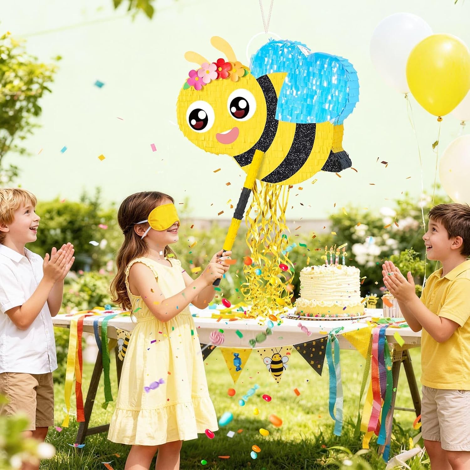 PIÑATA ABEJA WERNNSAI HAPPY FIRST BEE DAY CON ACCESORIOS - 4