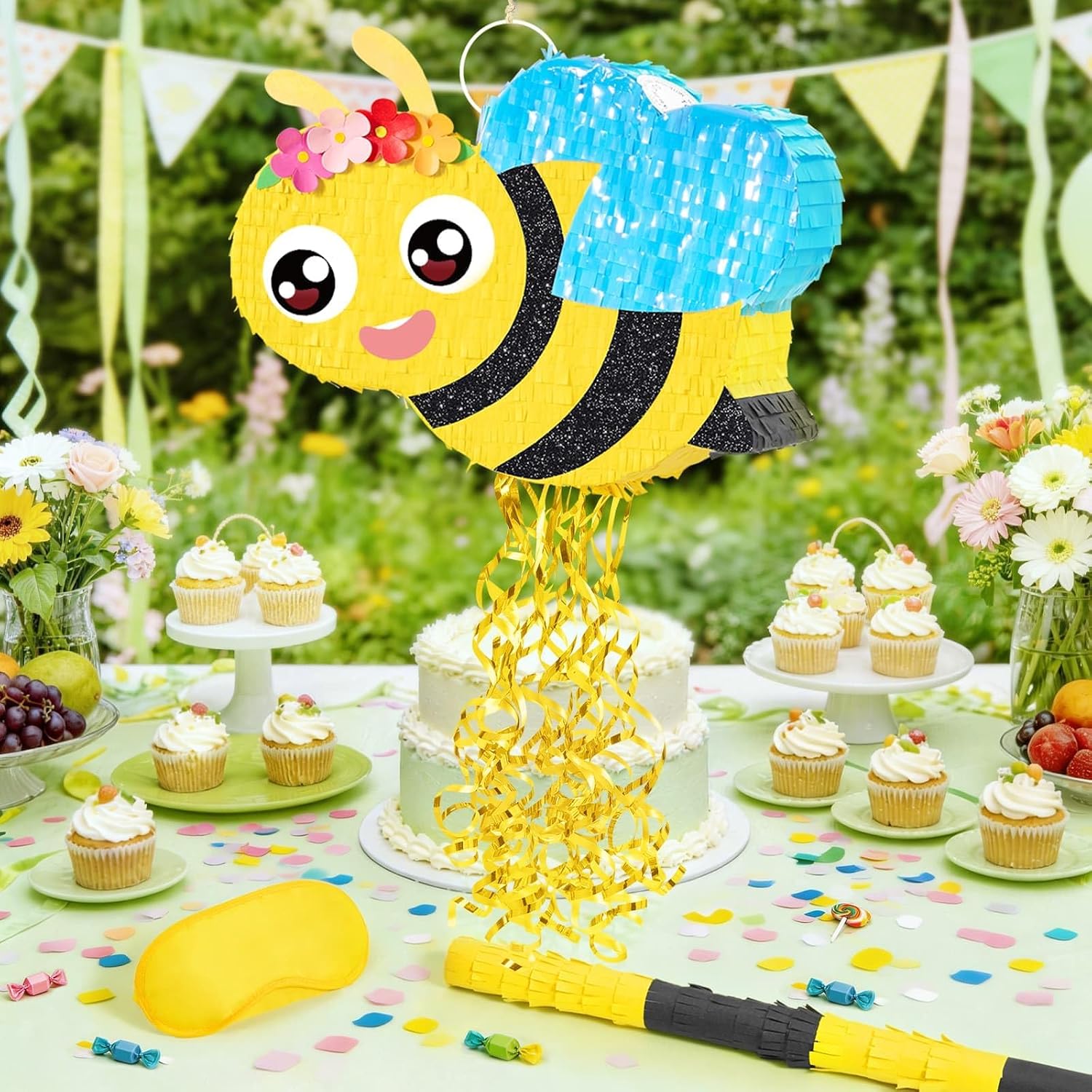PIÑATA ABEJA WERNNSAI HAPPY FIRST BEE DAY CON ACCESORIOS - 5