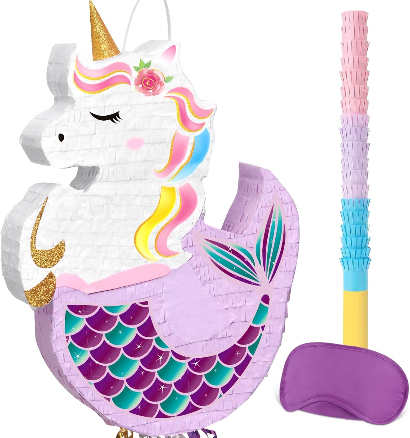 PIÑATA UNICORNIO SIRENA WERNNSAI PARA FIESTAS INFANTILES - 1