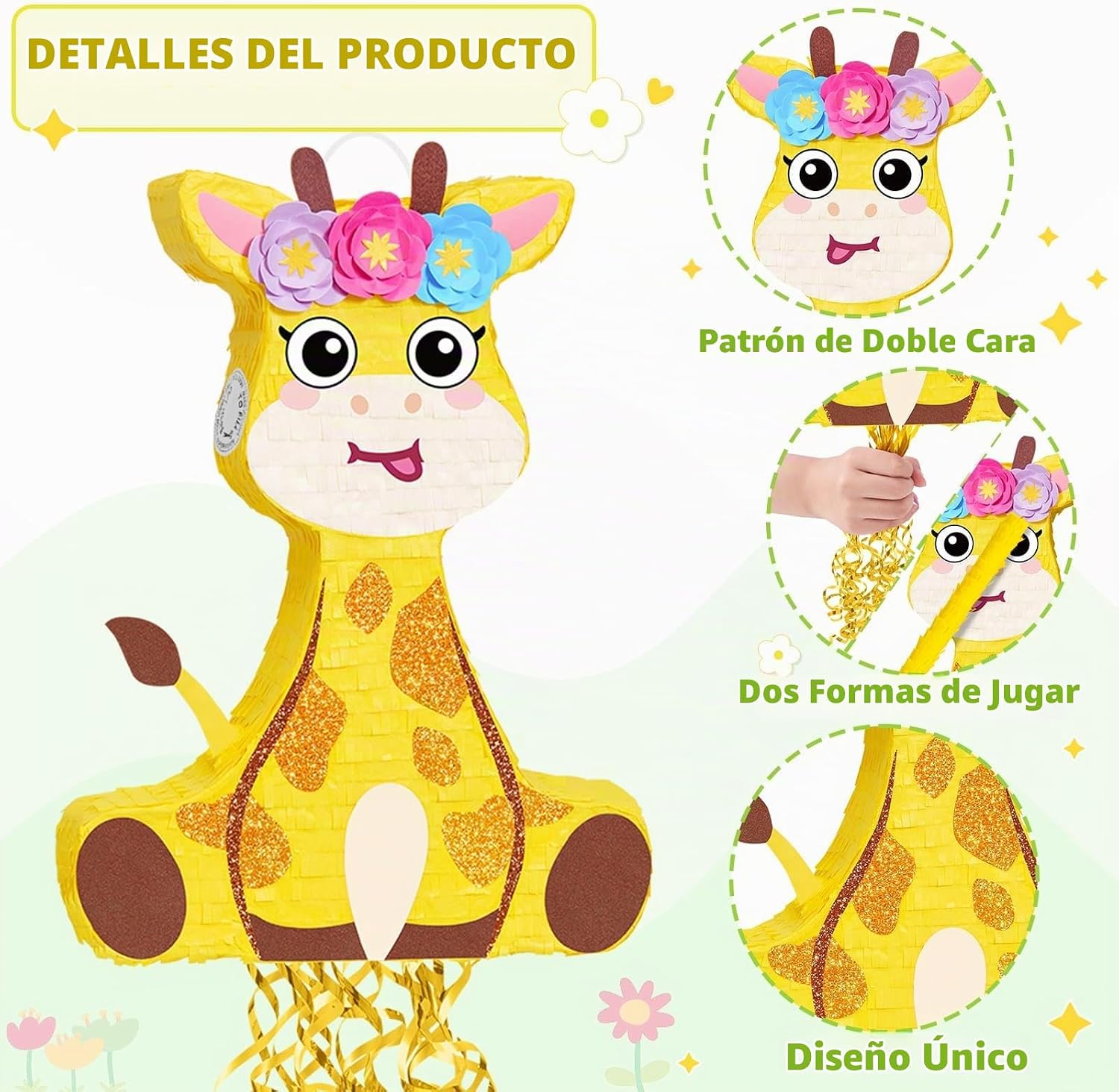 PIÑATA JIRAFA WERNNSAI CON VENDA Y BATE - 2
