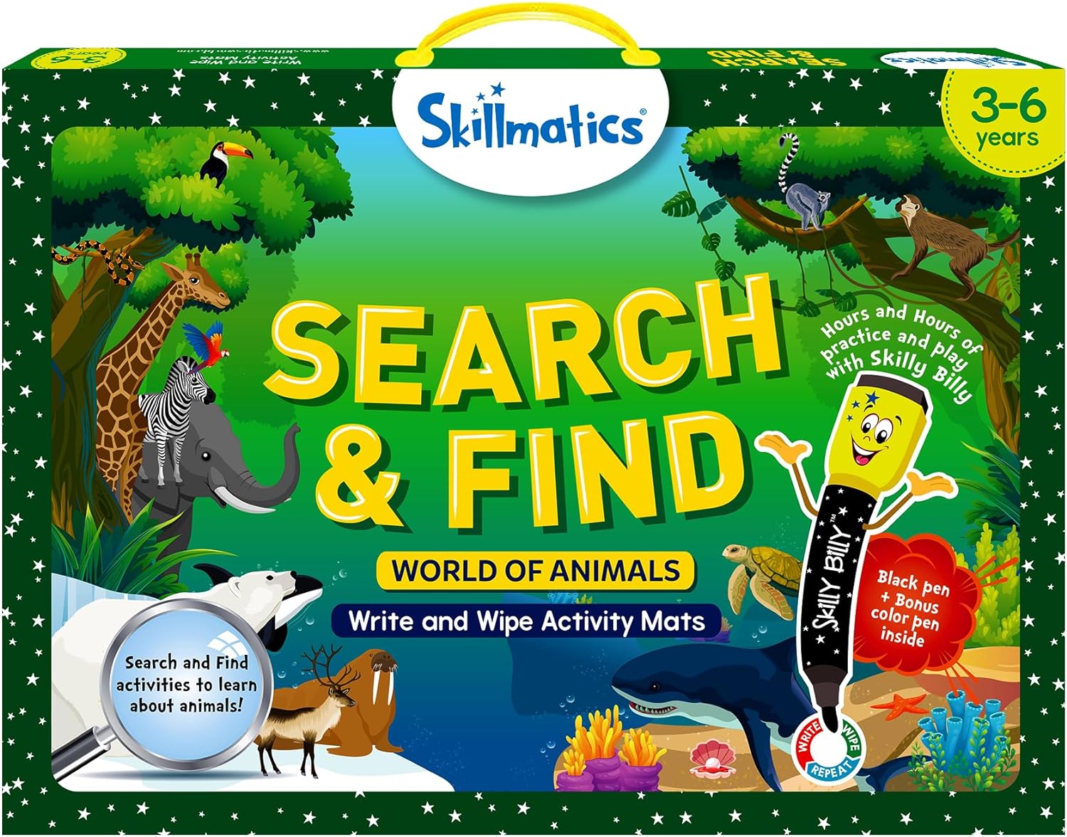 TAPETE DE ACTIVIDADES REUTILIZABLE SKILLMATICS SEARCH AND FIND ANIMALS - 1