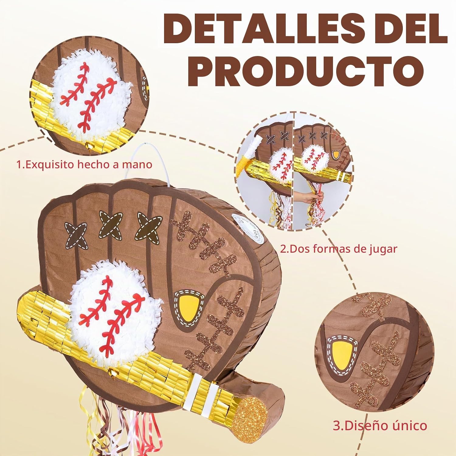 PIÑATA BÉISBOL WERNNSAI DECORACIÓN FIESTA TEMÁTICA - 4