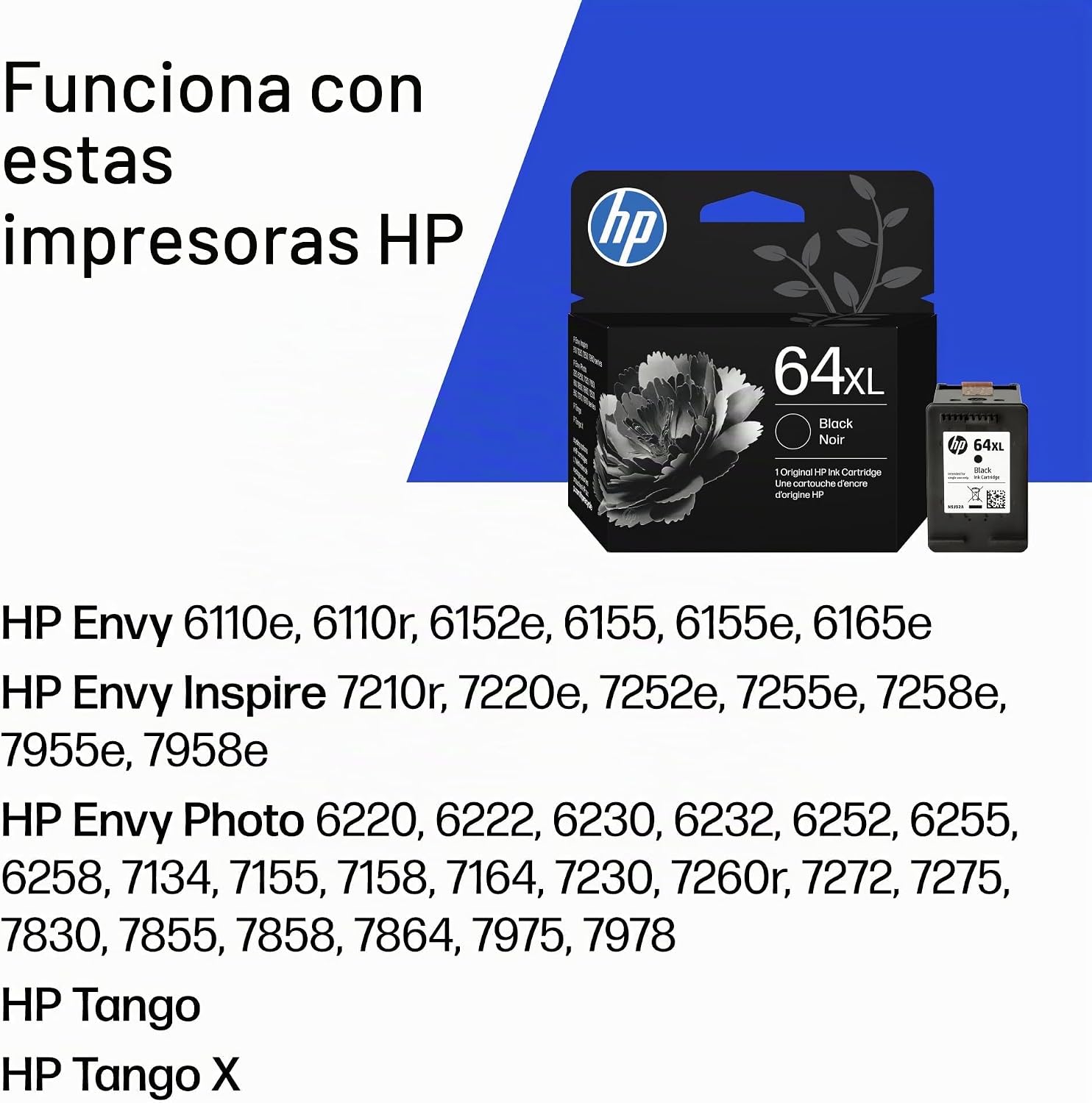 CARTUCHO DE TINTA HP 64XL NEGRO DE ALTO RENDIMIENTO - 2